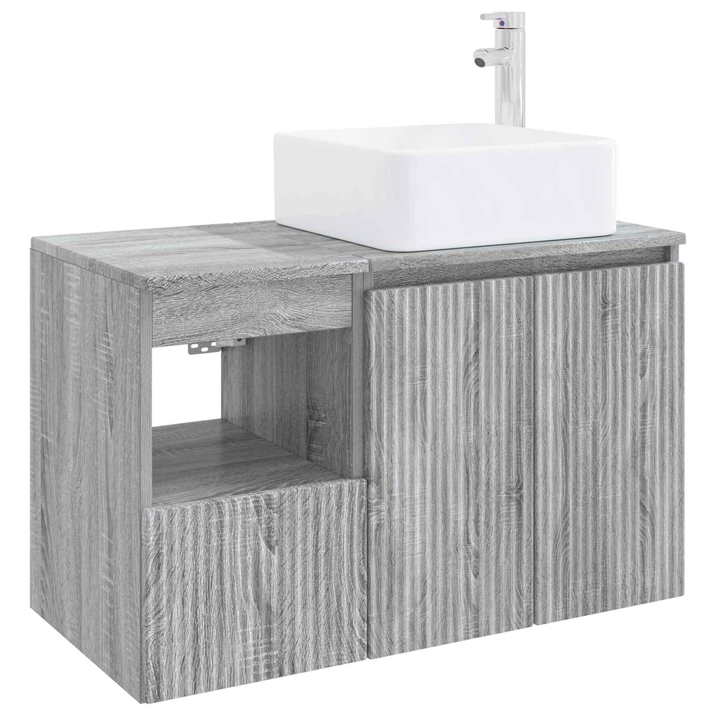 Bathroom Furniture Set 2 pcs Grey Sonoma Engineered Wood