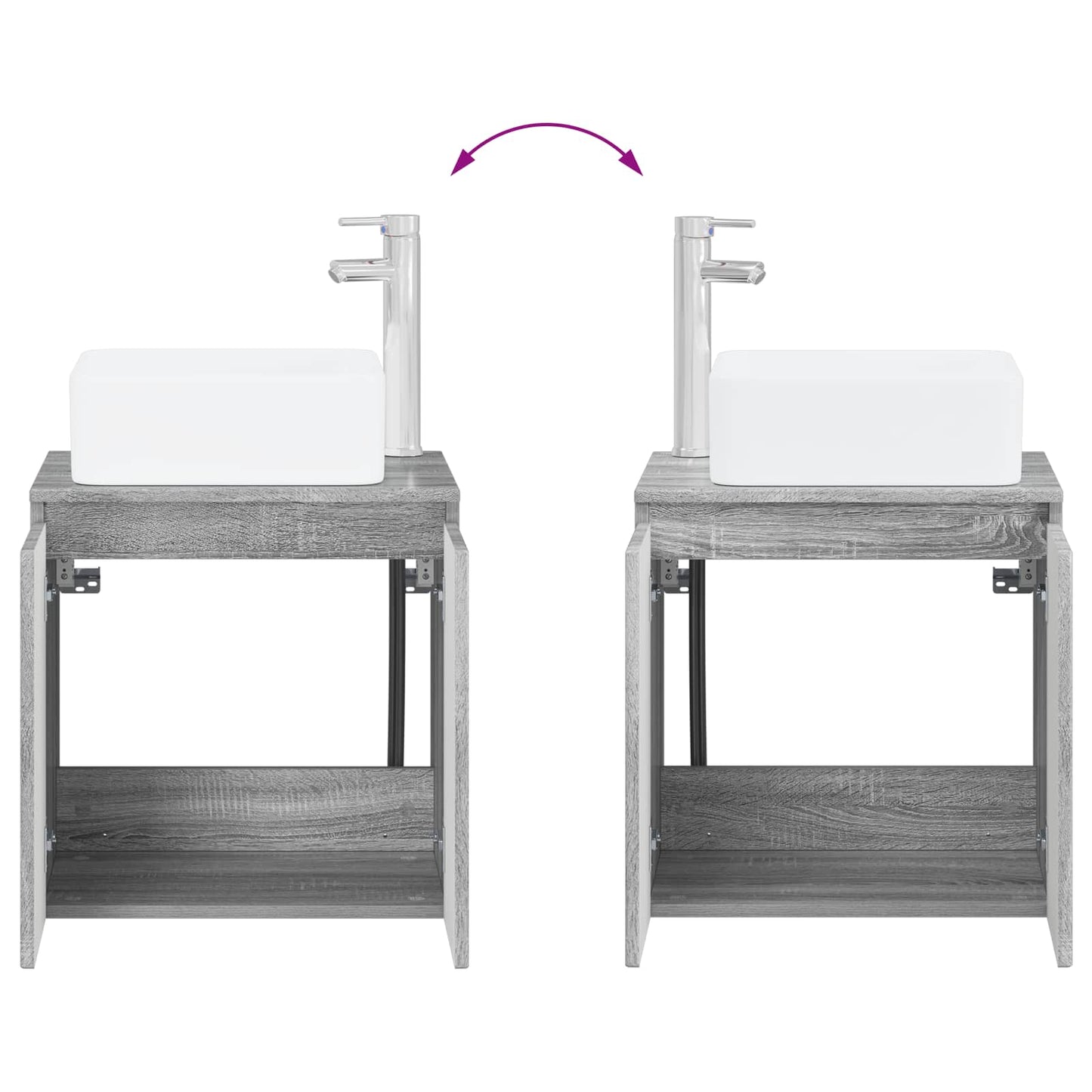 Bathroom Furniture Set 2 pcs Grey Sonoma Engineered Wood