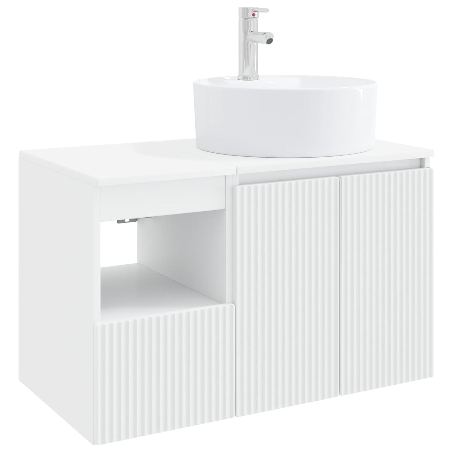 Bathroom Furniture Set 2 pcs White Engineered Wood