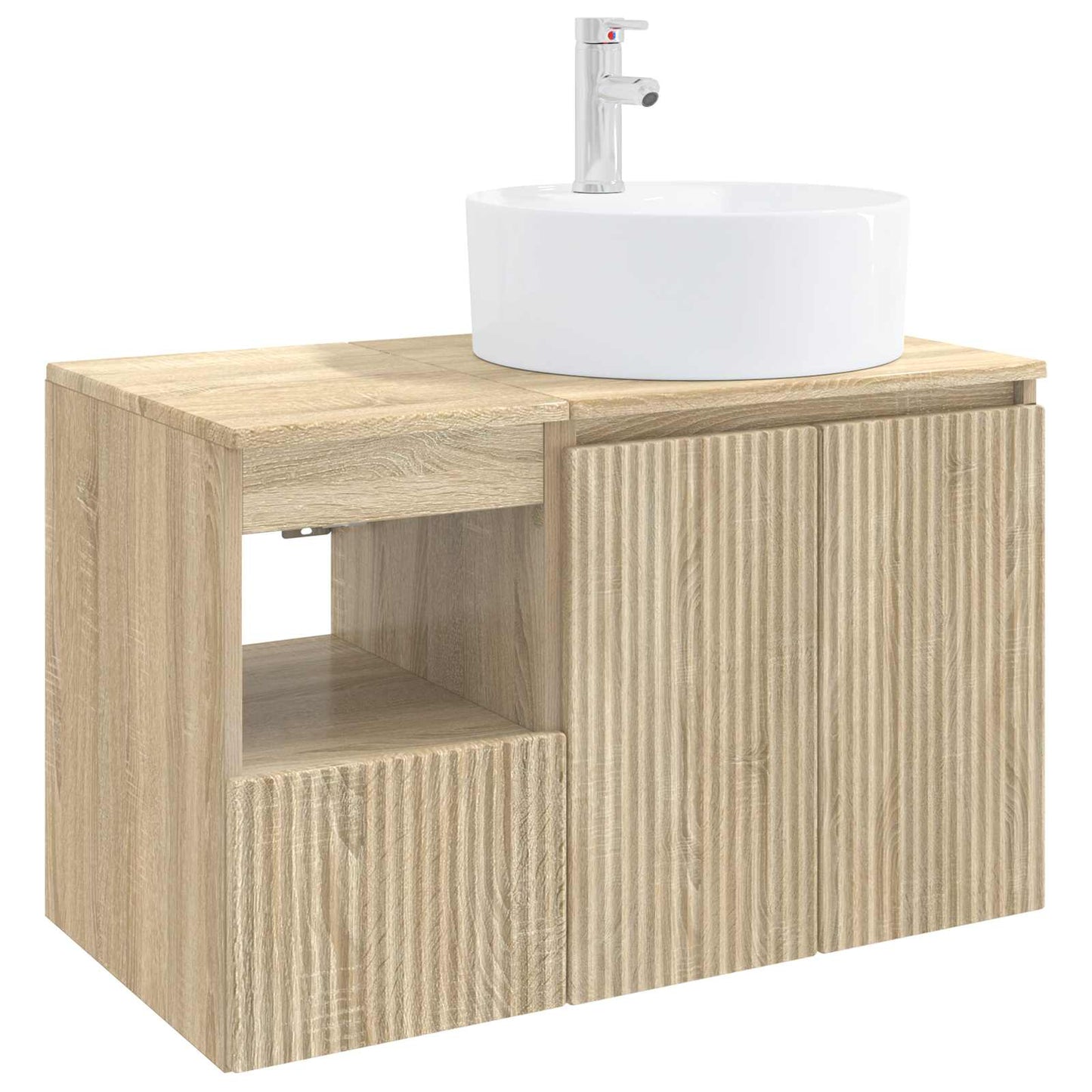 Bathroom Furniture Set 2 pcs Sonoma Oak Engineered Wood