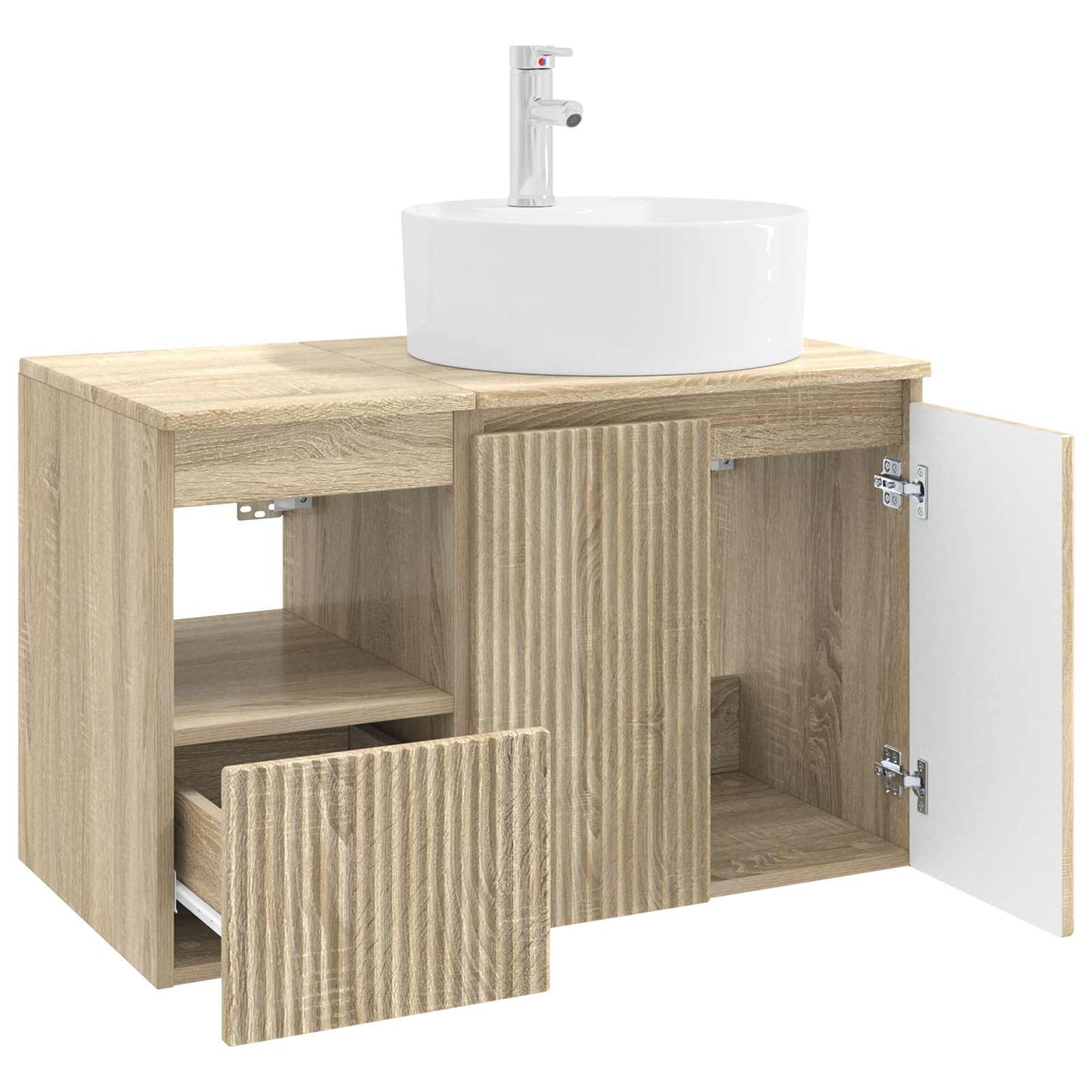 Bathroom Furniture Set 2 pcs Sonoma Oak Engineered Wood