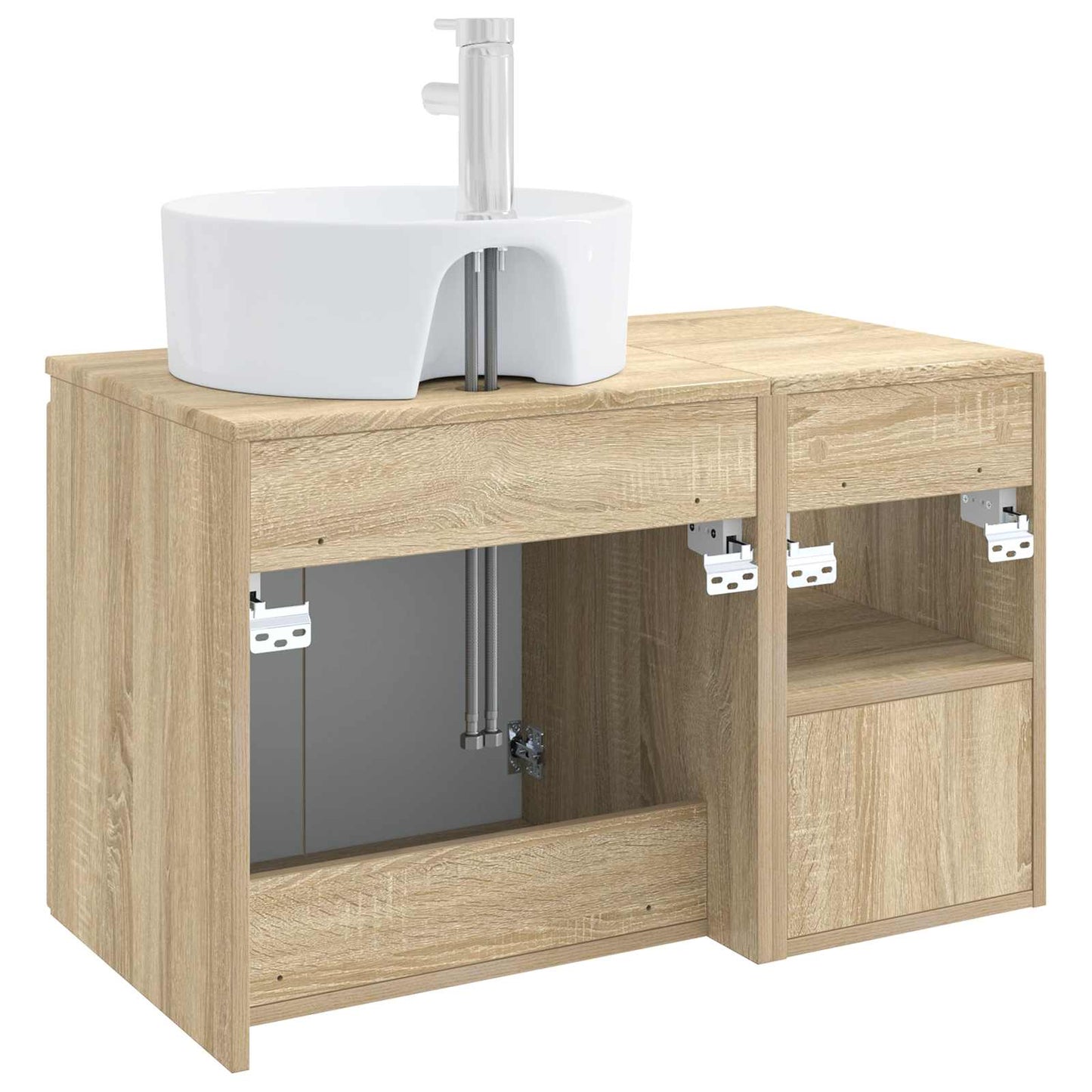 Bathroom Furniture Set 2 pcs Sonoma Oak Engineered Wood