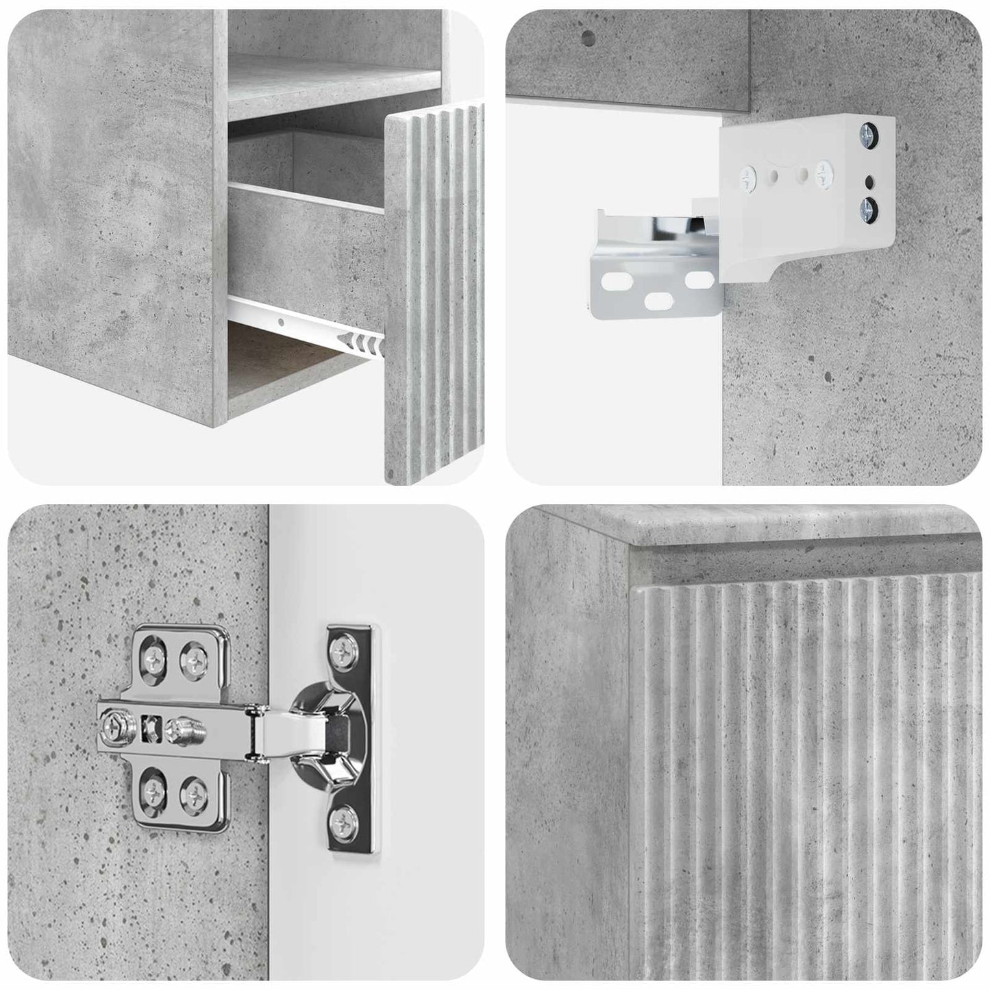 Bathroom Furniture Set 2 pcs Concrete Grey Engineered Wood