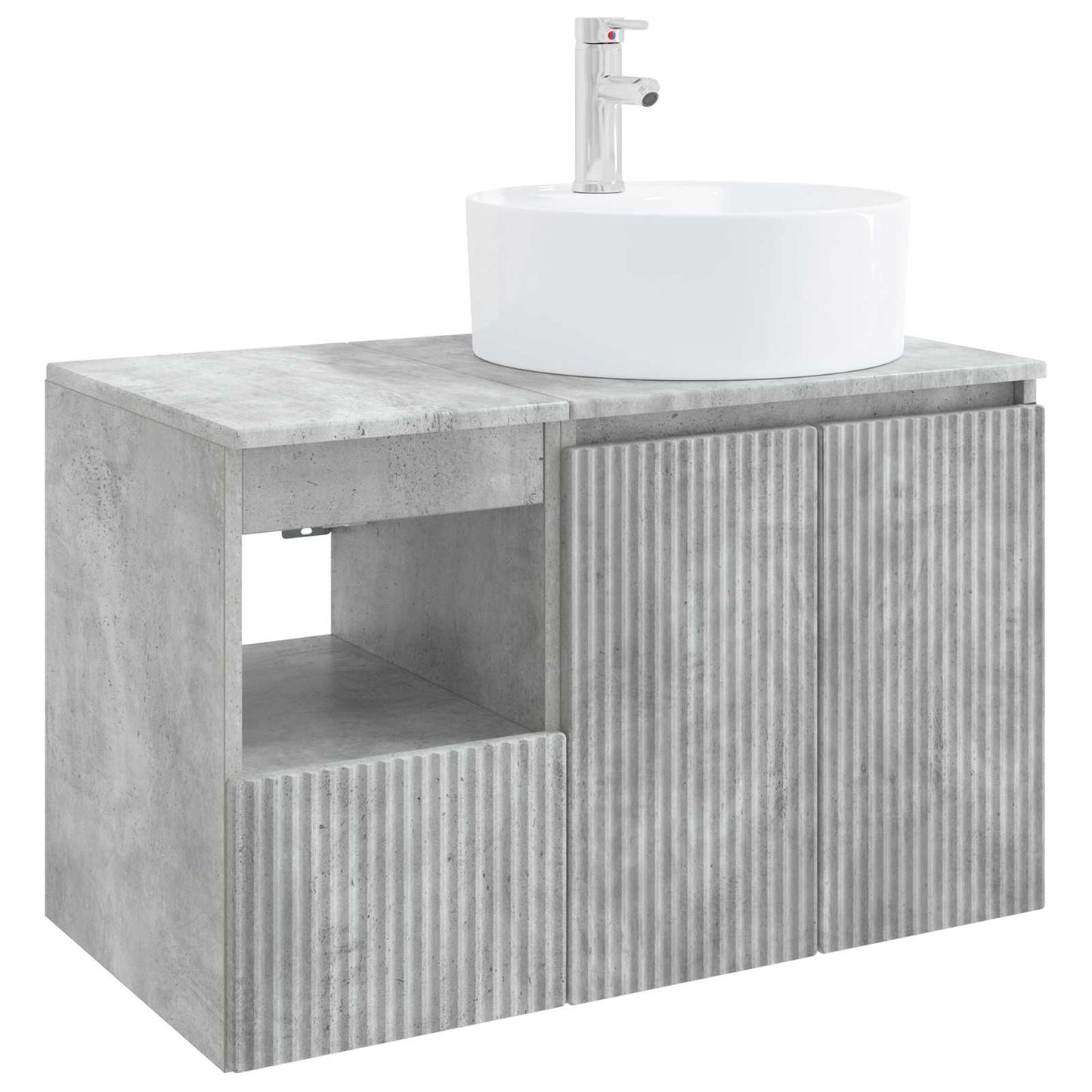 Bathroom Furniture Set 2 pcs Concrete Grey Engineered Wood