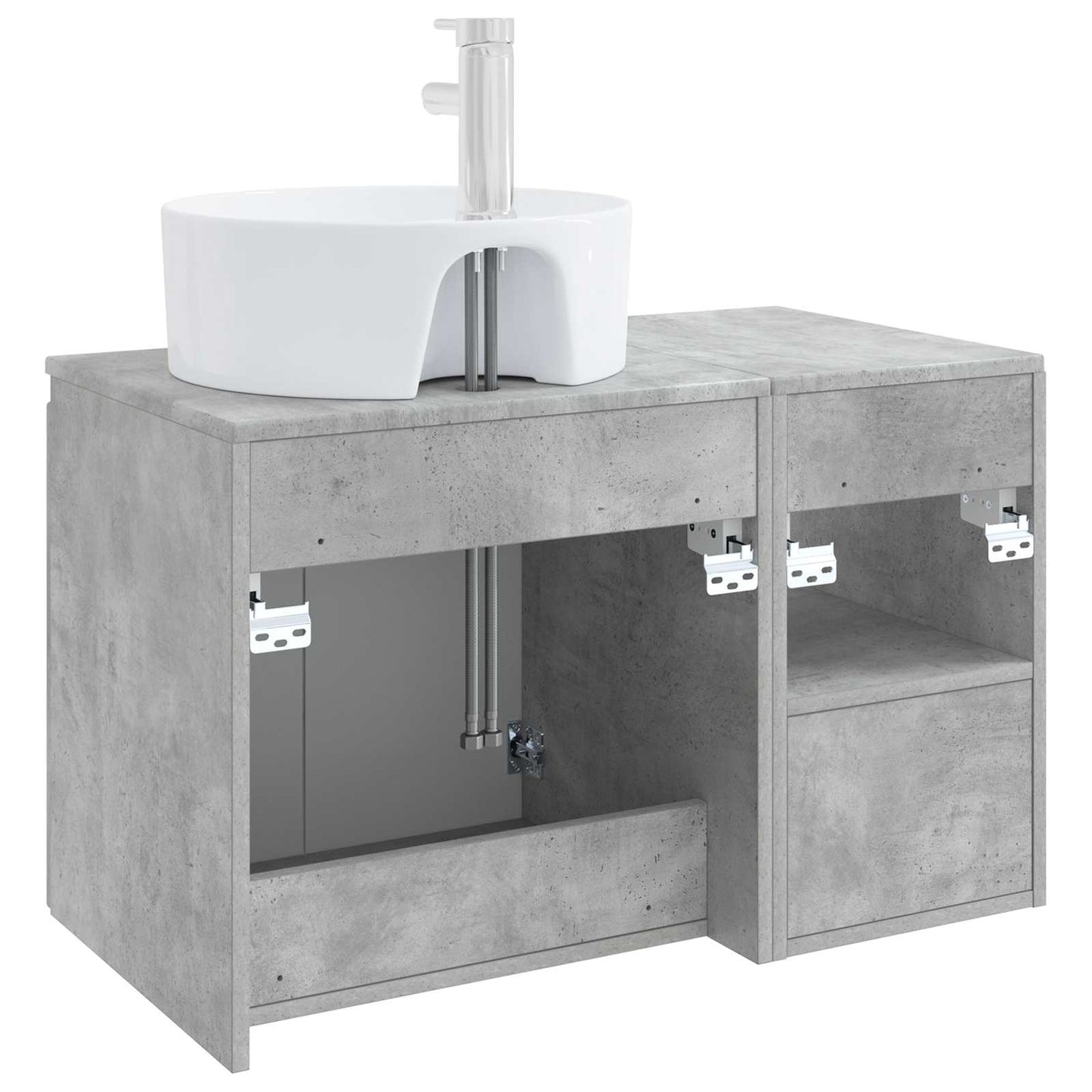 Bathroom Furniture Set 2 pcs Concrete Grey Engineered Wood