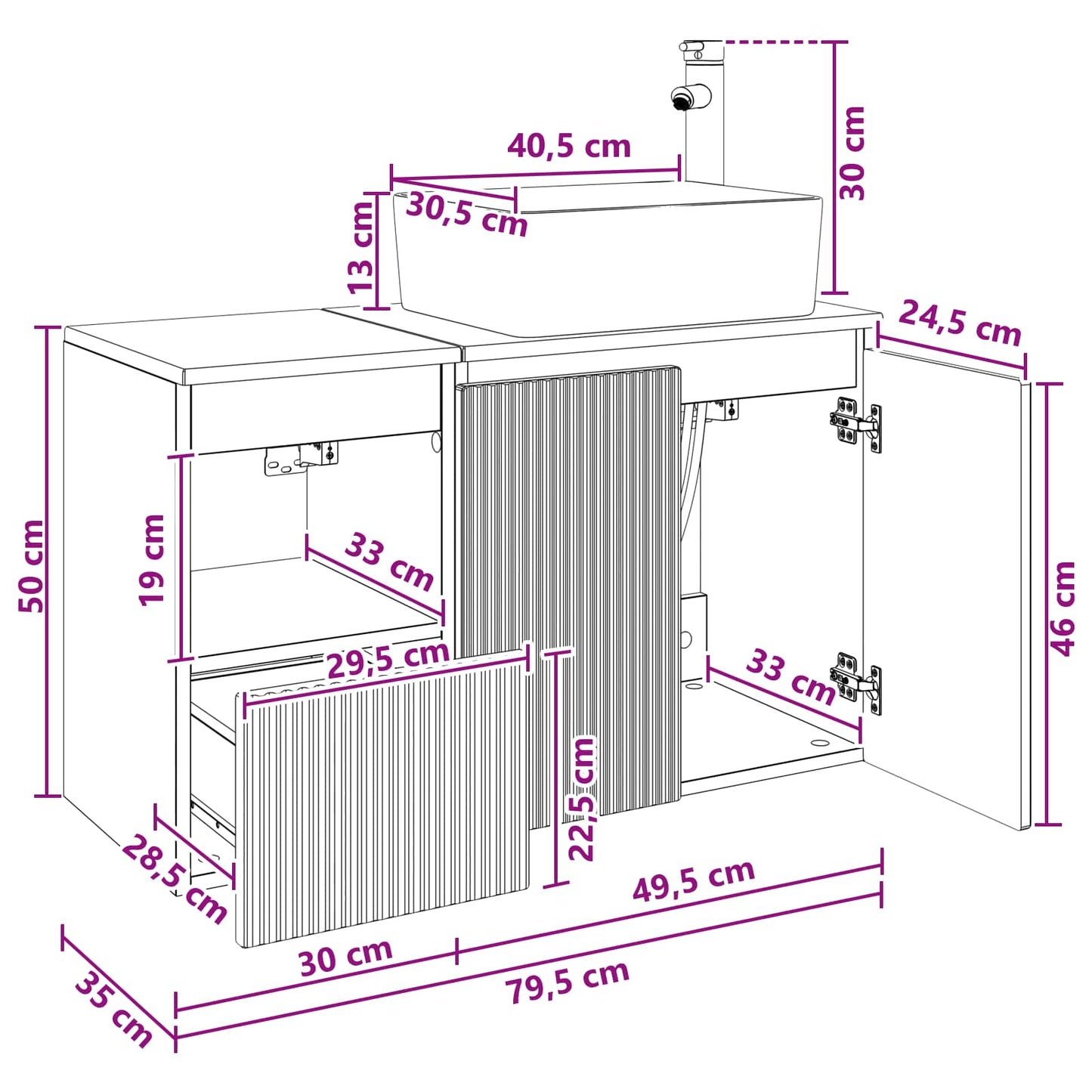 Bathroom Furniture Set 2 pcs Concrete Grey Engineered Wood