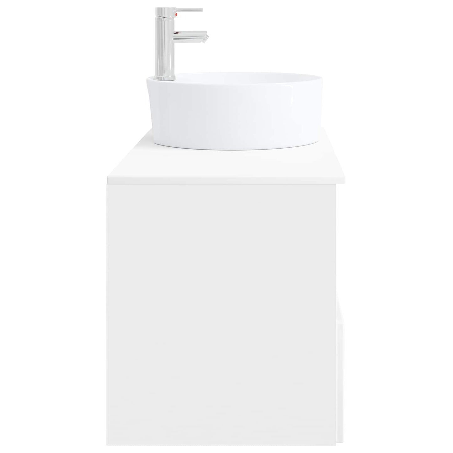 Bathroom Furniture Set 2 pcs High Gloss White Engineered Wood