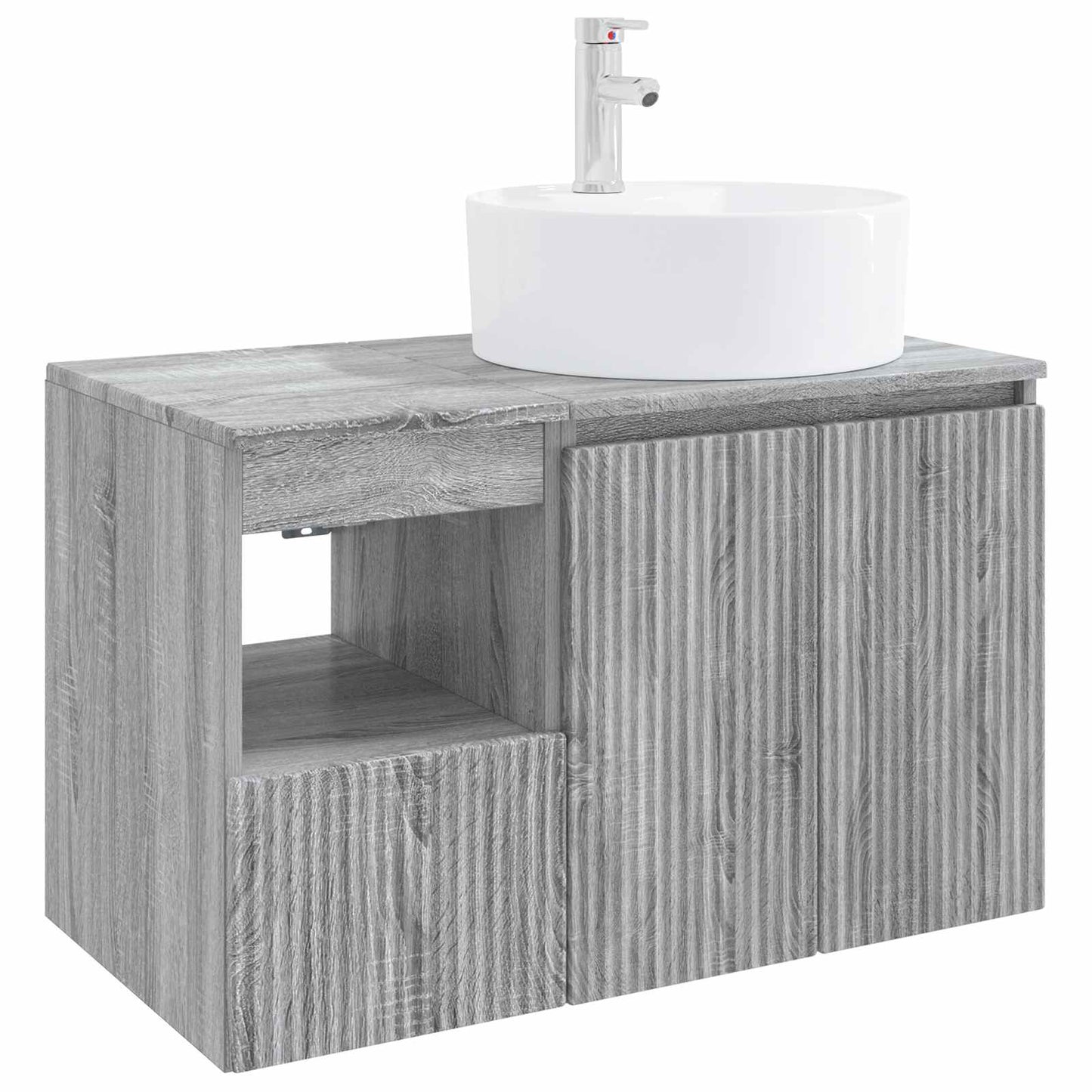 Bathroom Furniture Set 2 pcs Grey Sonoma Engineered Wood