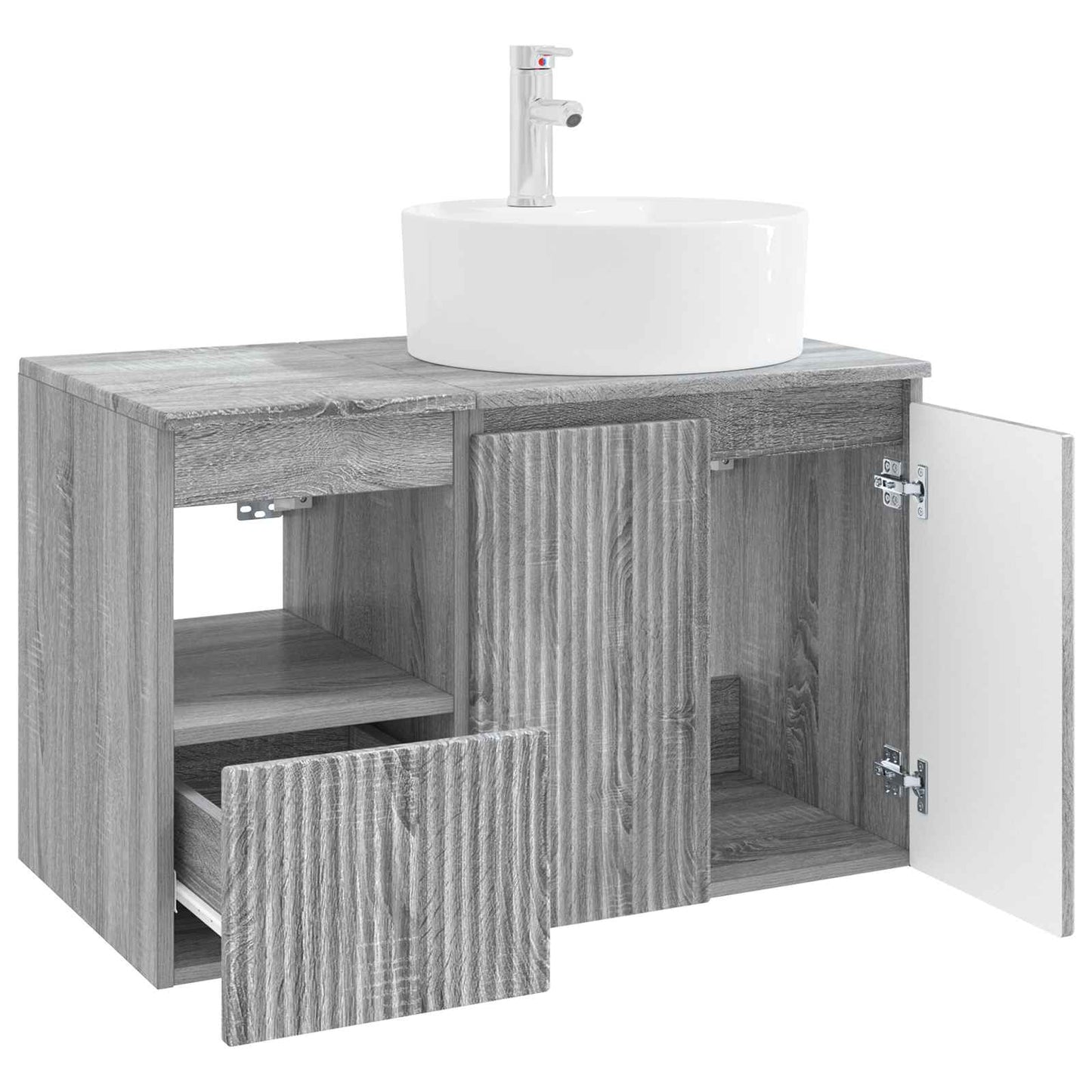 Bathroom Furniture Set 2 pcs Grey Sonoma Engineered Wood