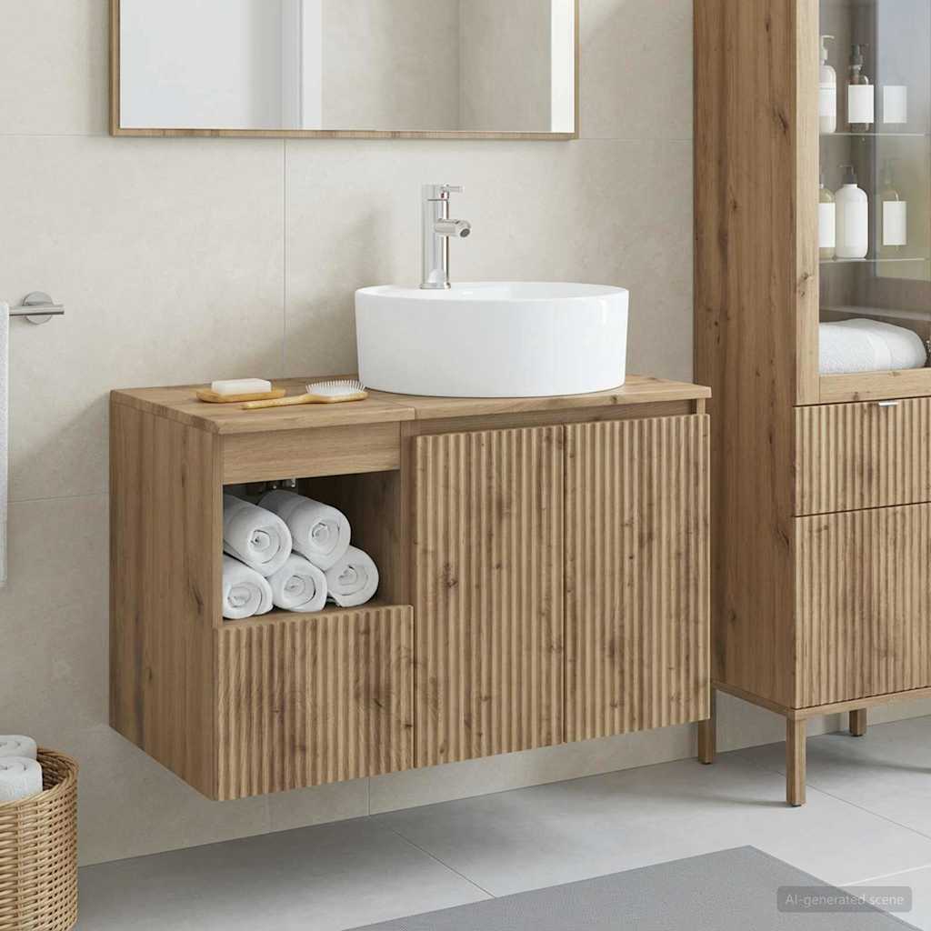 Bathroom Cabinet Set 2 pcs Artisan Oak 79.5 x 44.5 x 82 cm