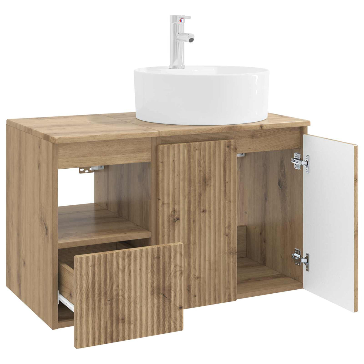 Bathroom Cabinet Set 2 pcs Artisan Oak 79.5 x 44.5 x 82 cm