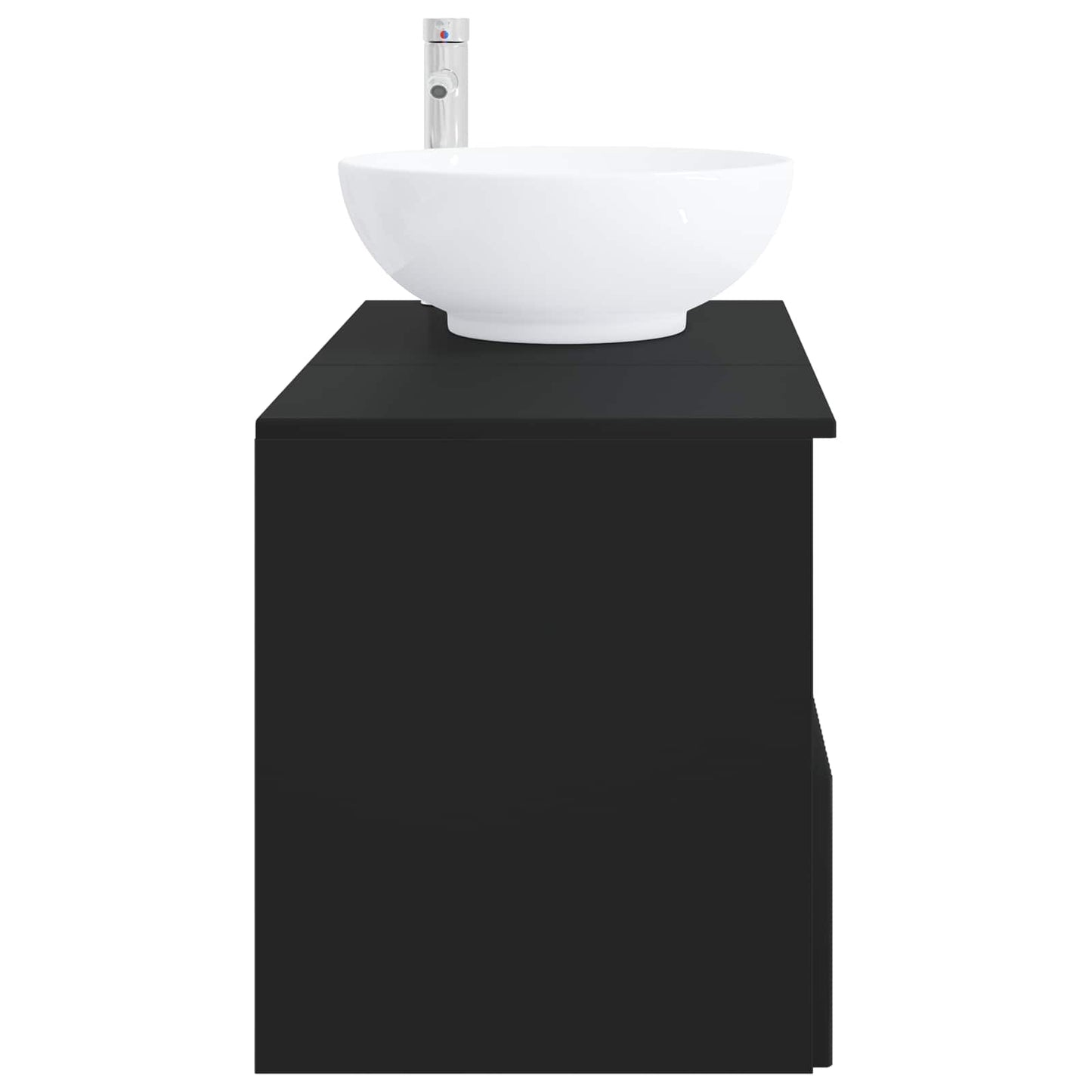 Bathroom Furniture Set 2 pcs Black Engineered Wood