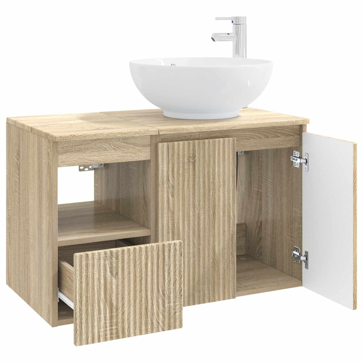Bathroom Furniture Set 2 pcs Sonoma Oak Engineered Wood