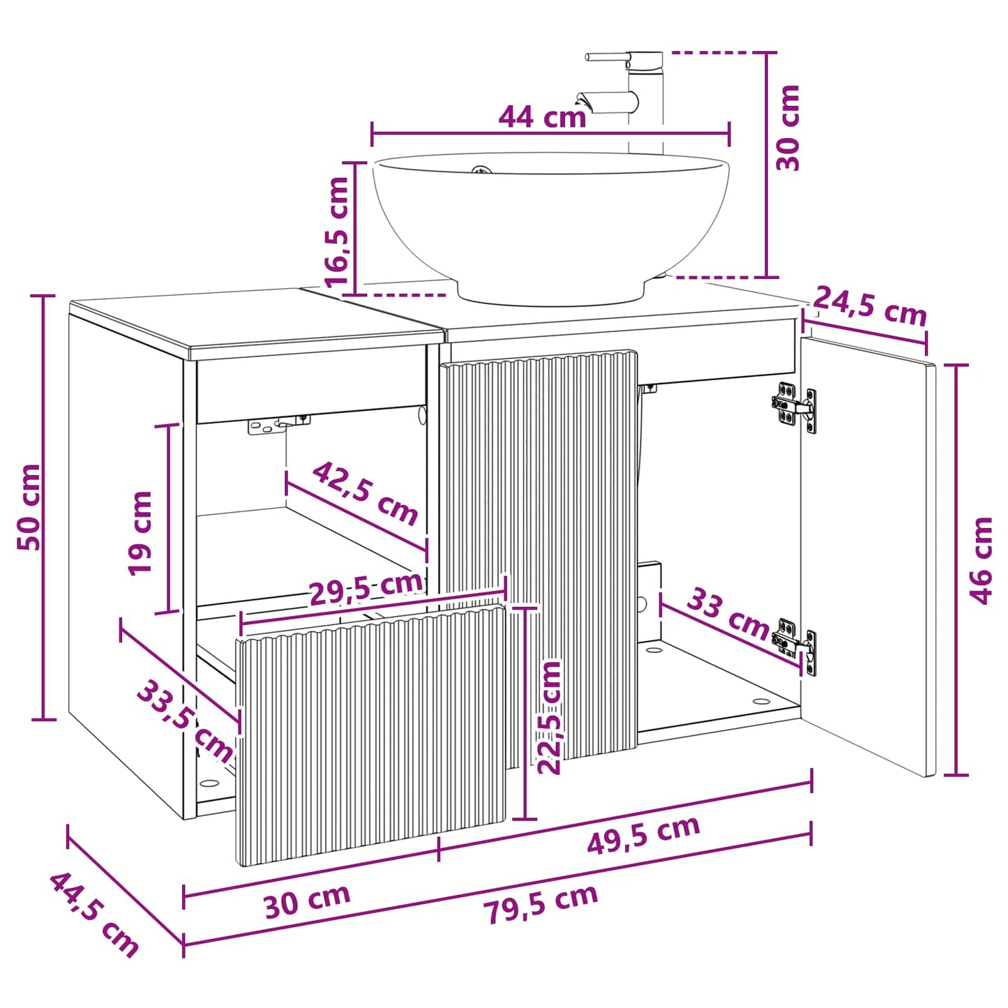Bathroom Furniture Set 2 pcs Sonoma Oak Engineered Wood
