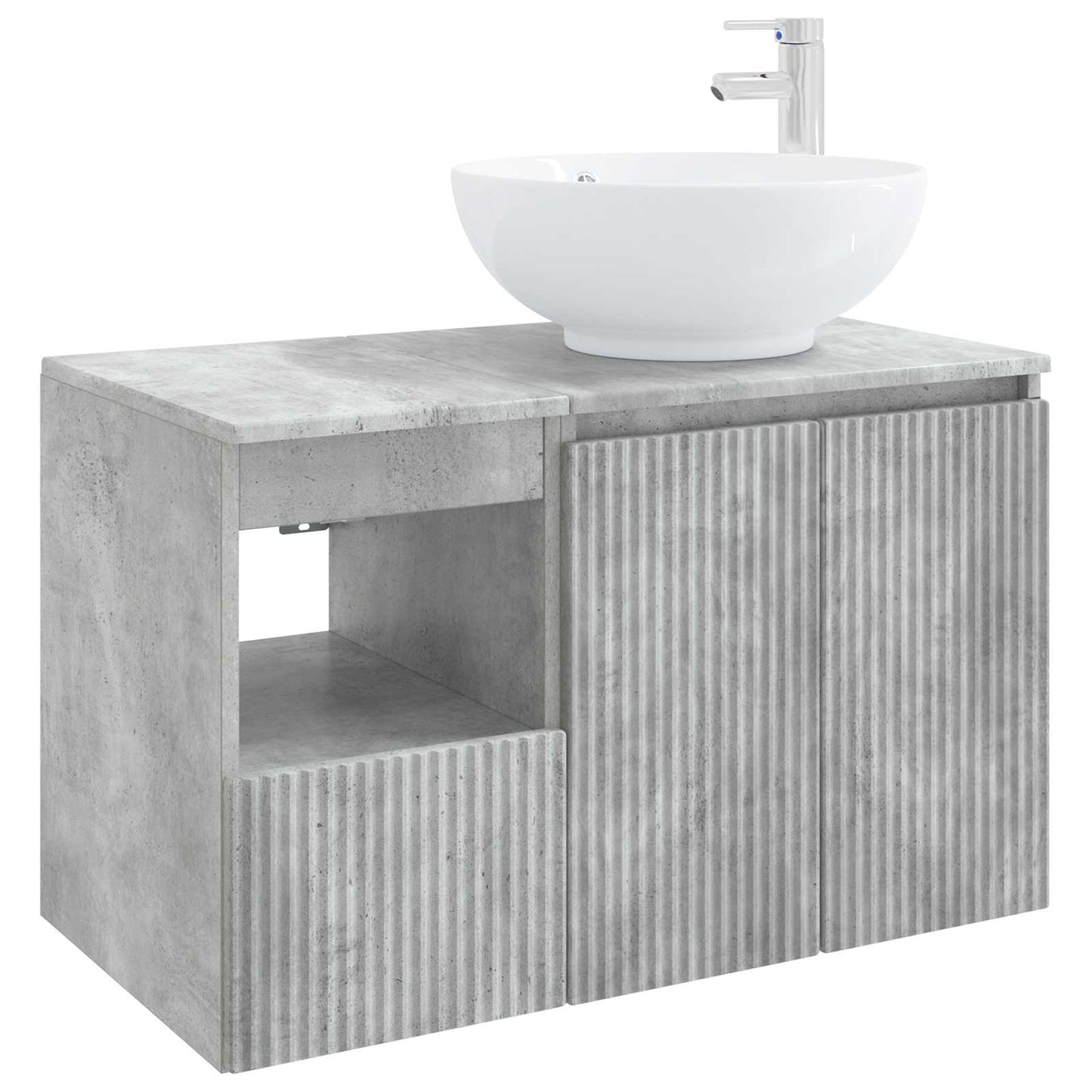 Bathroom Furniture Set 2 pcs Concrete Grey Engineered Wood