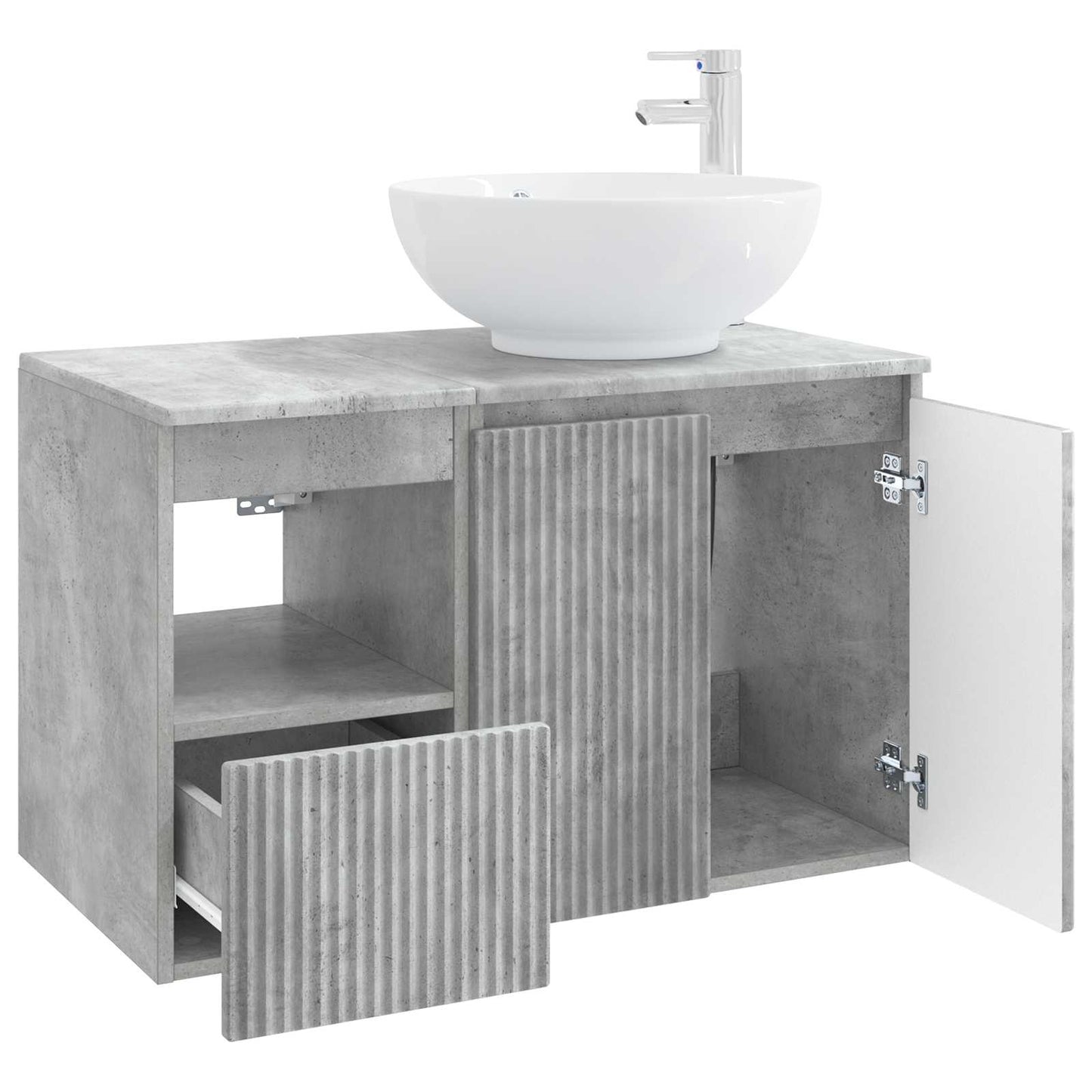 Bathroom Furniture Set 2 pcs Concrete Grey Engineered Wood