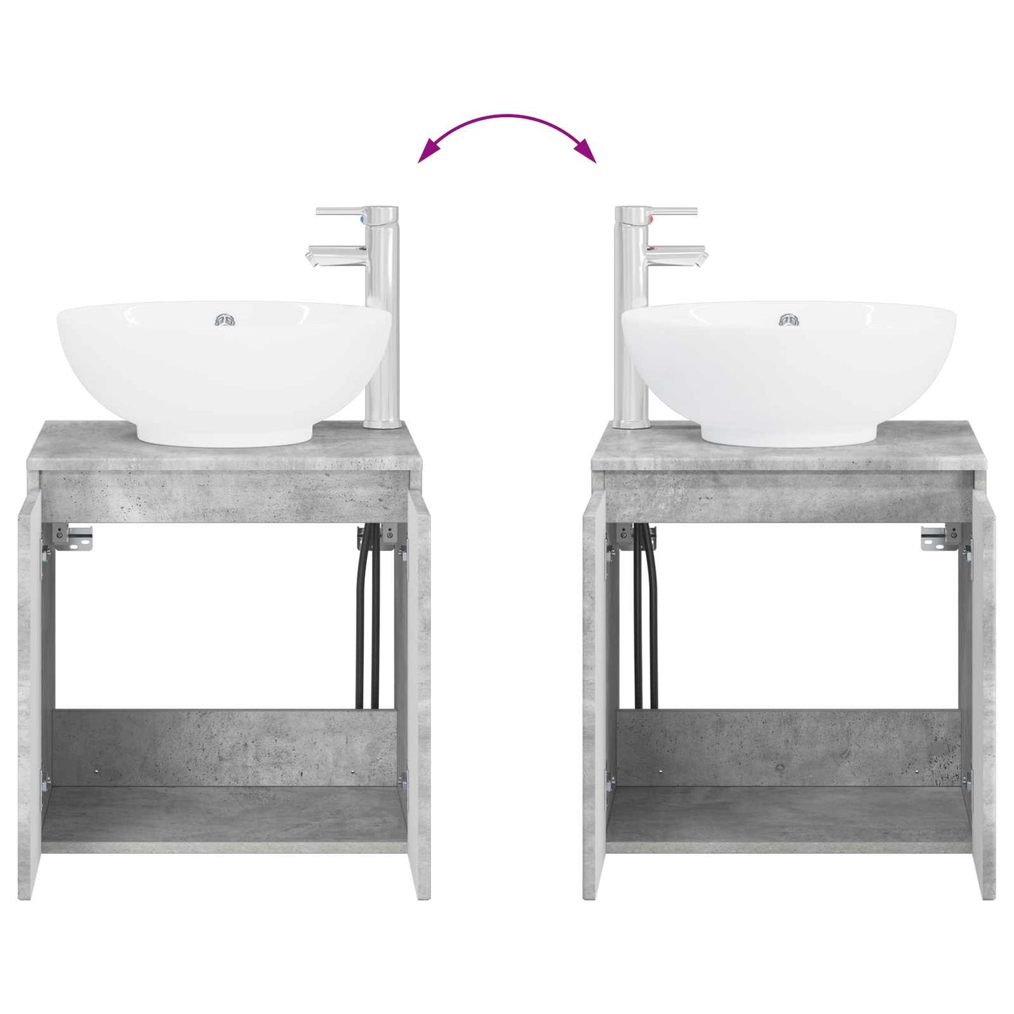 Bathroom Furniture Set 2 pcs Concrete Grey Engineered Wood