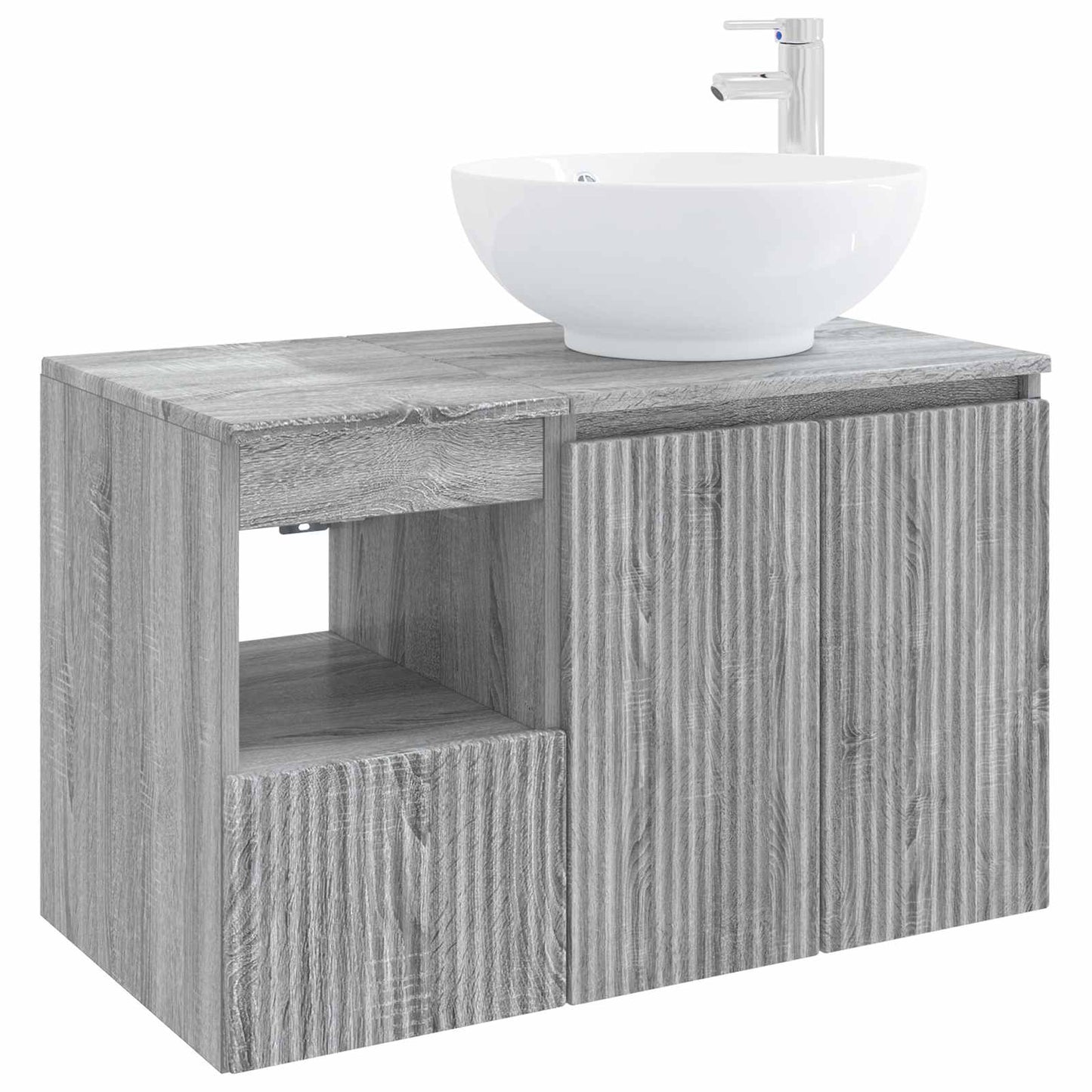 Bathroom Furniture Set 2 pcs Grey Sonoma Engineered Wood