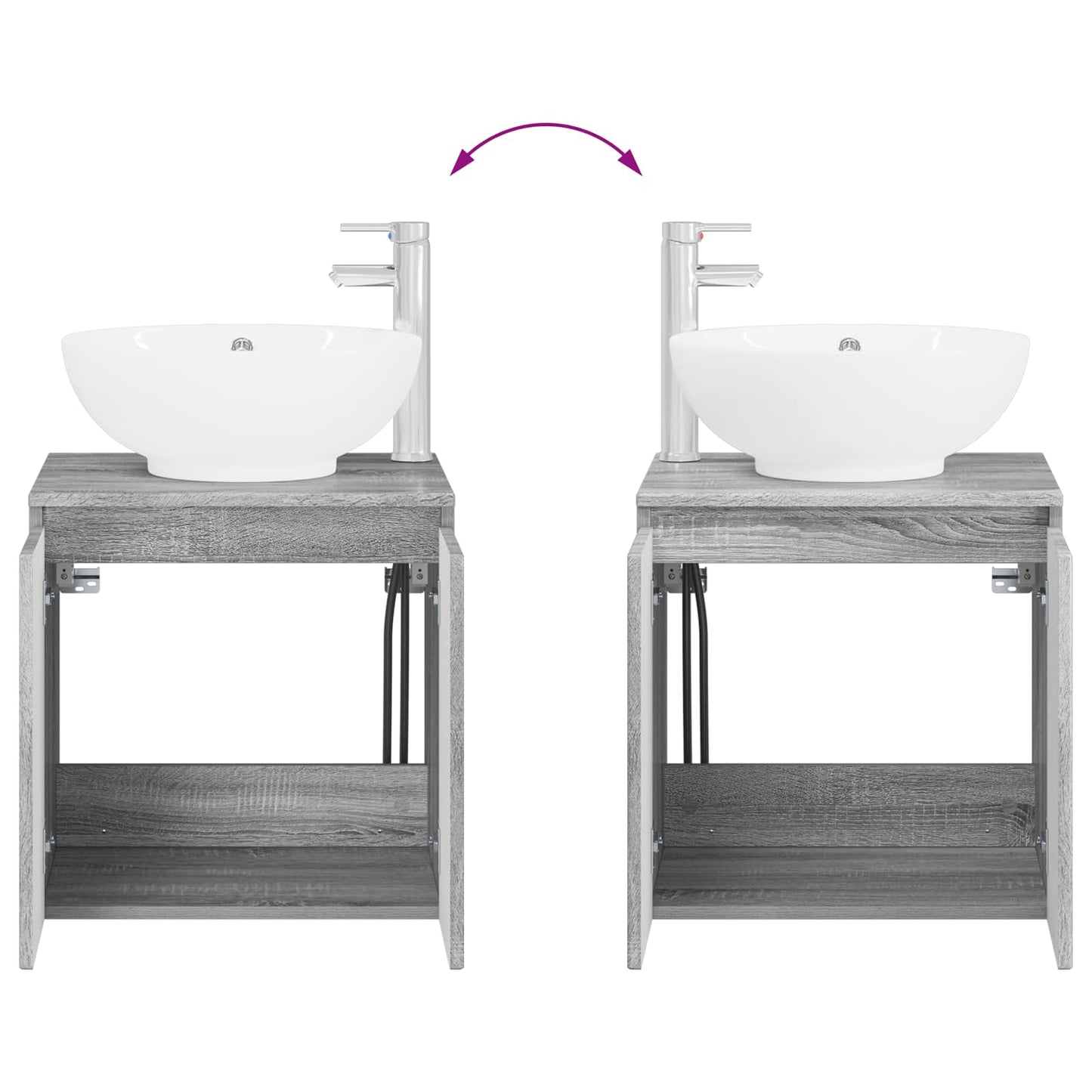Bathroom Furniture Set 2 pcs Grey Sonoma Engineered Wood