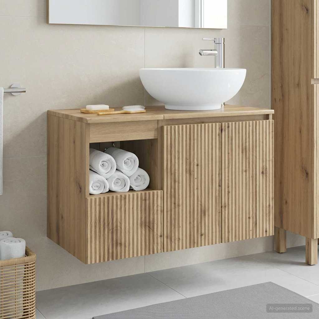Bathroom Furniture Set 2 pcs Artisan Oak Engineered Wood