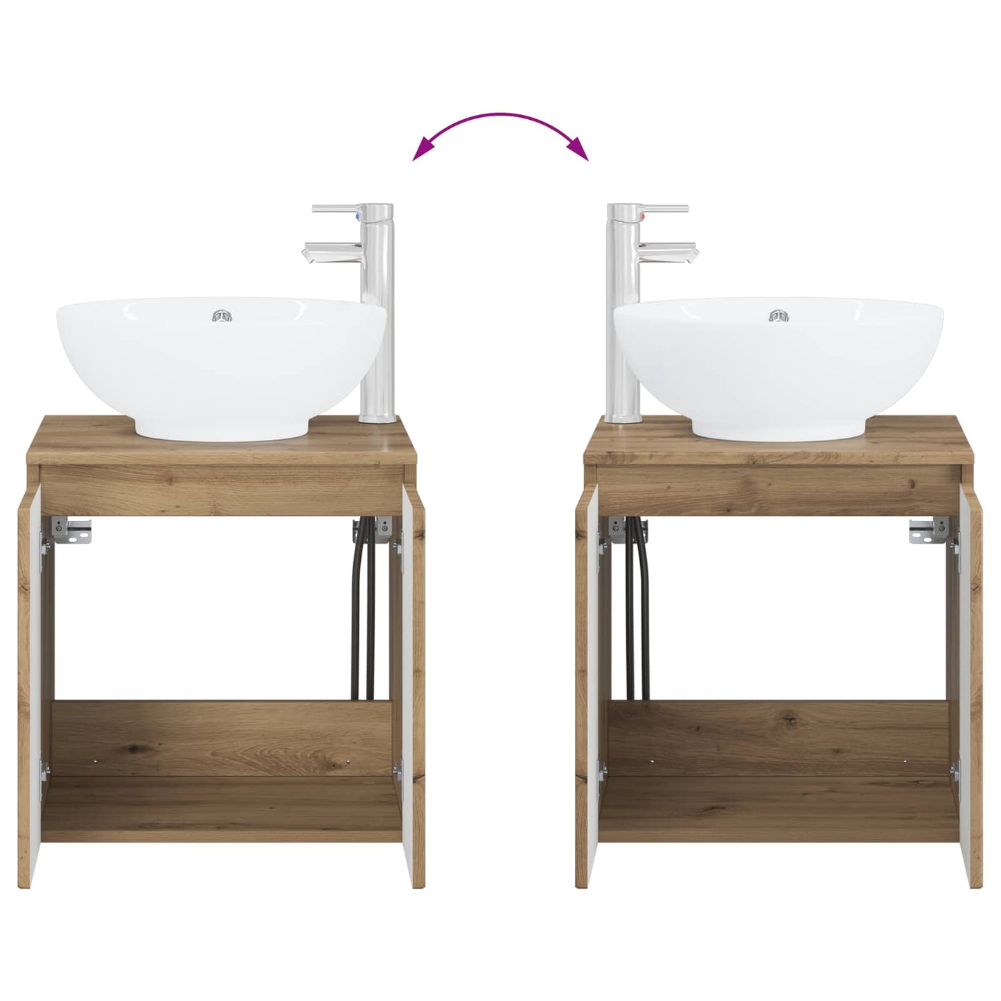 Bathroom Furniture Set 2 pcs Artisan Oak Engineered Wood