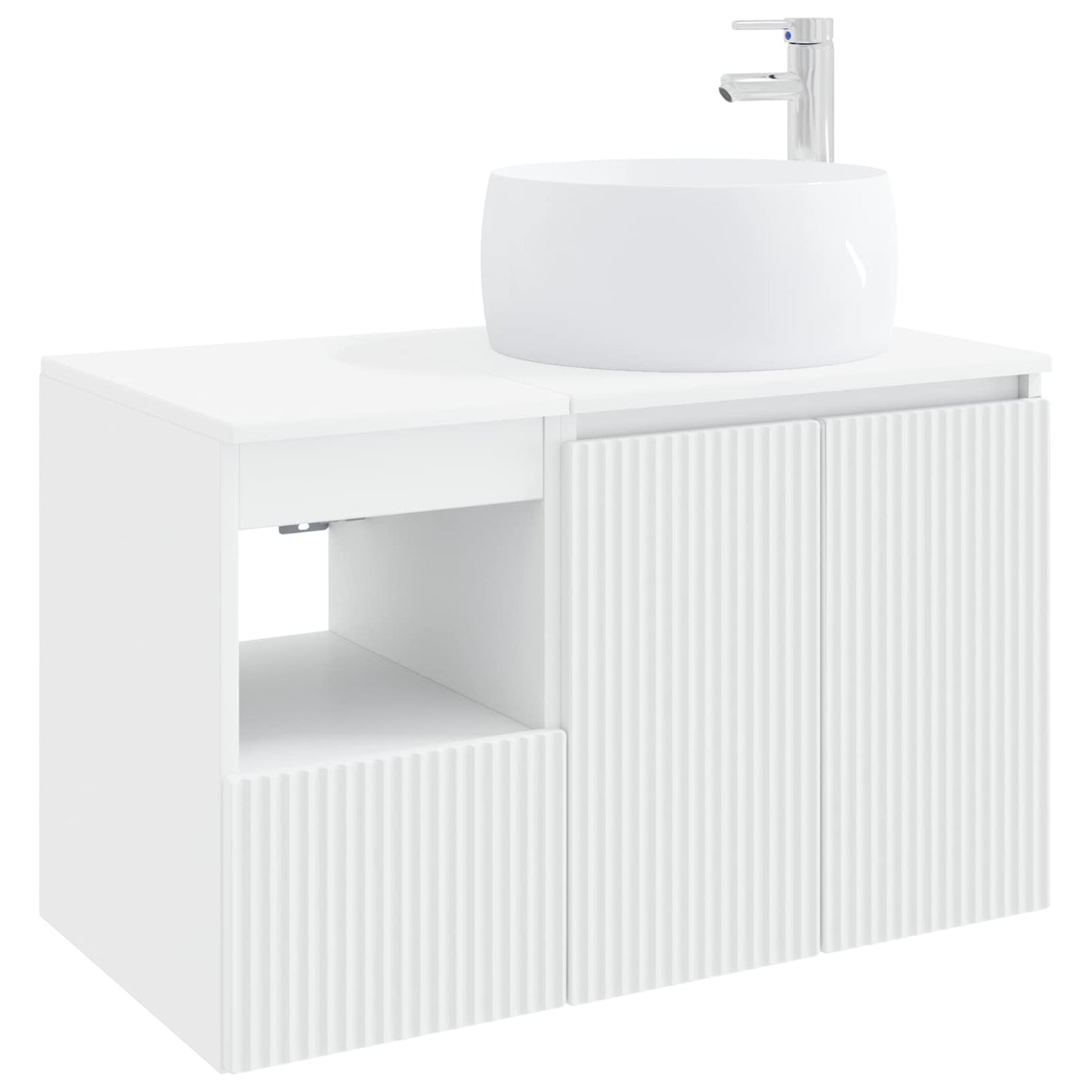 Bathroom Furniture Set 2 pcs White Engineered Wood