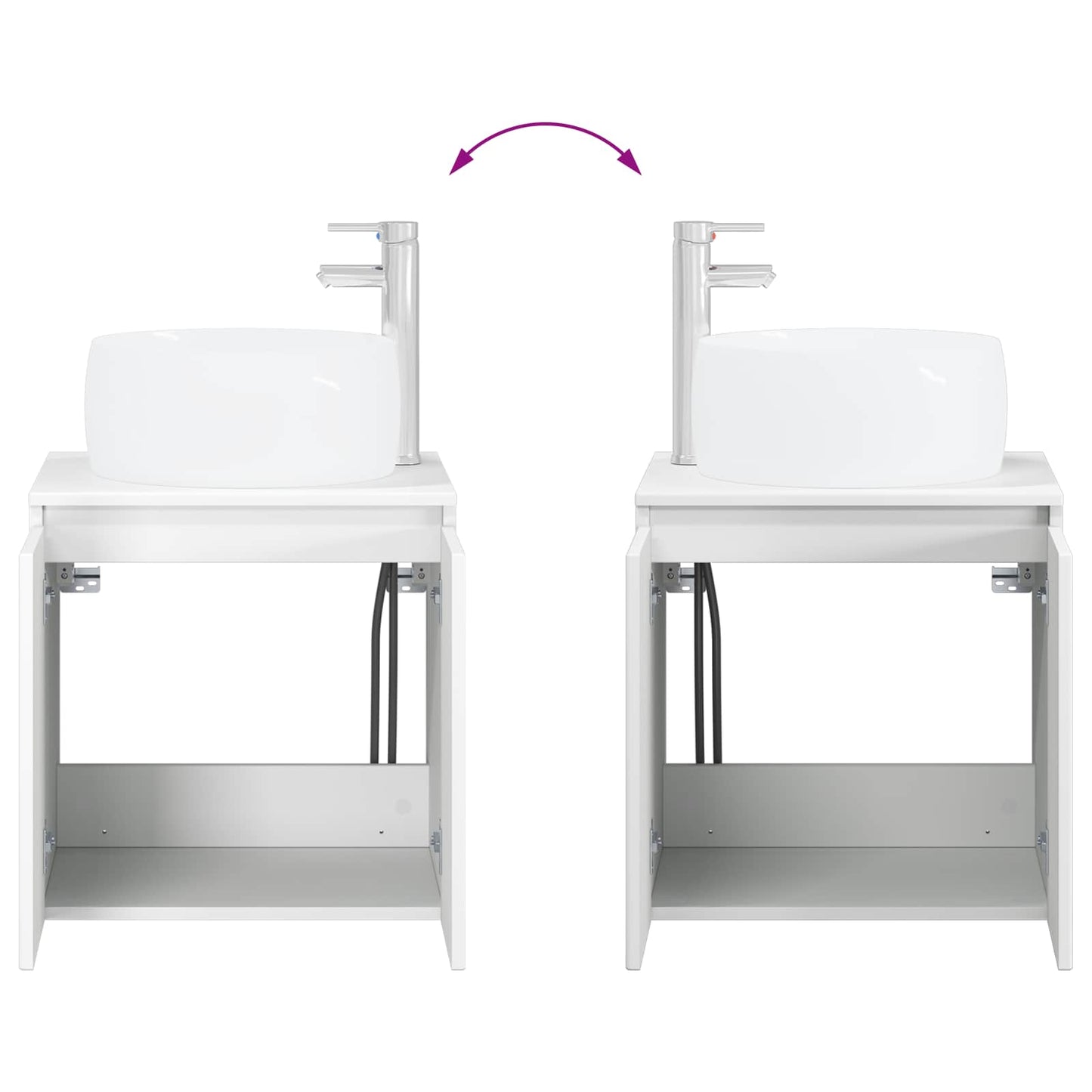 Bathroom Furniture Set 2 pcs White Engineered Wood