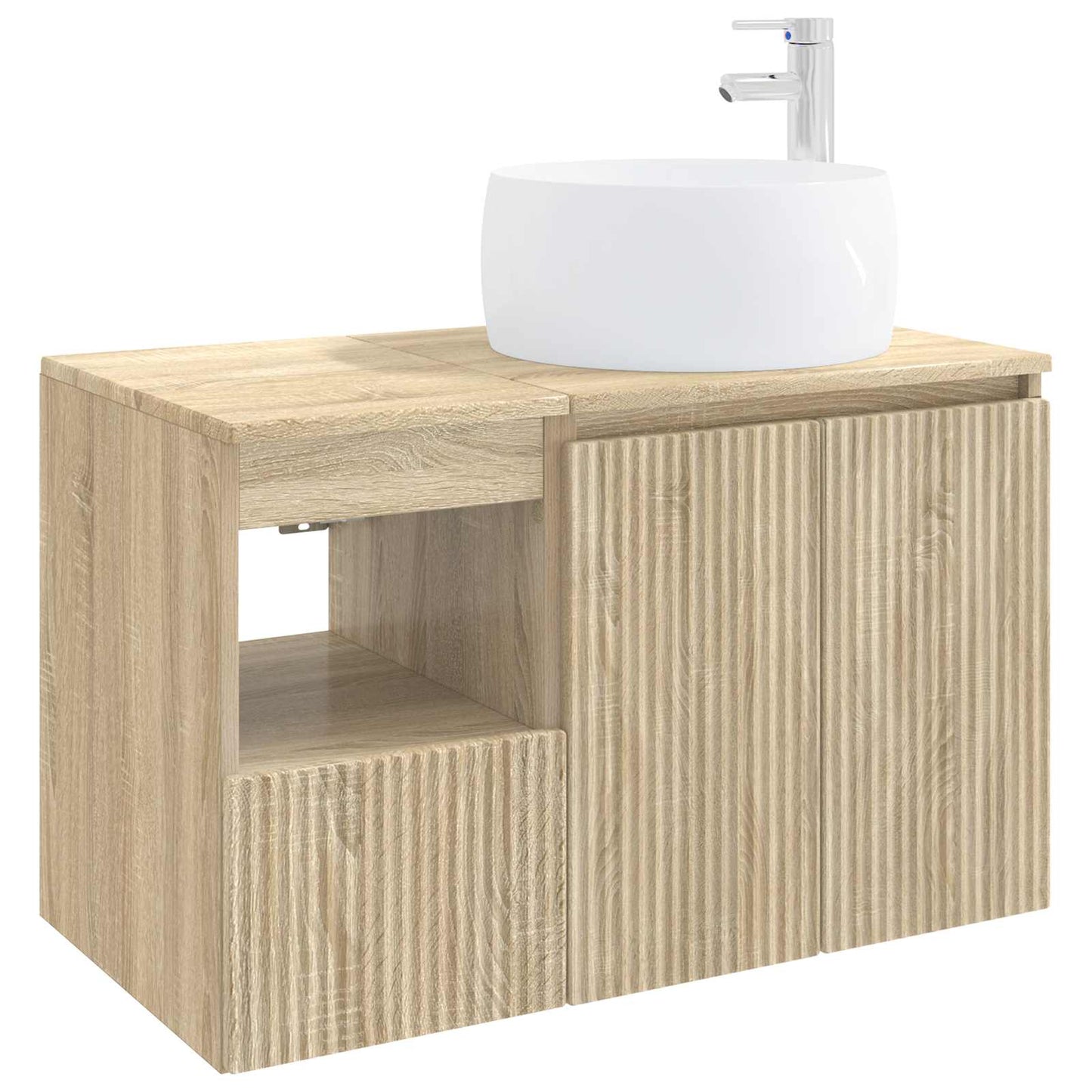 Bathroom Furniture Set 2 pcs Sonoma Oak Engineered Wood