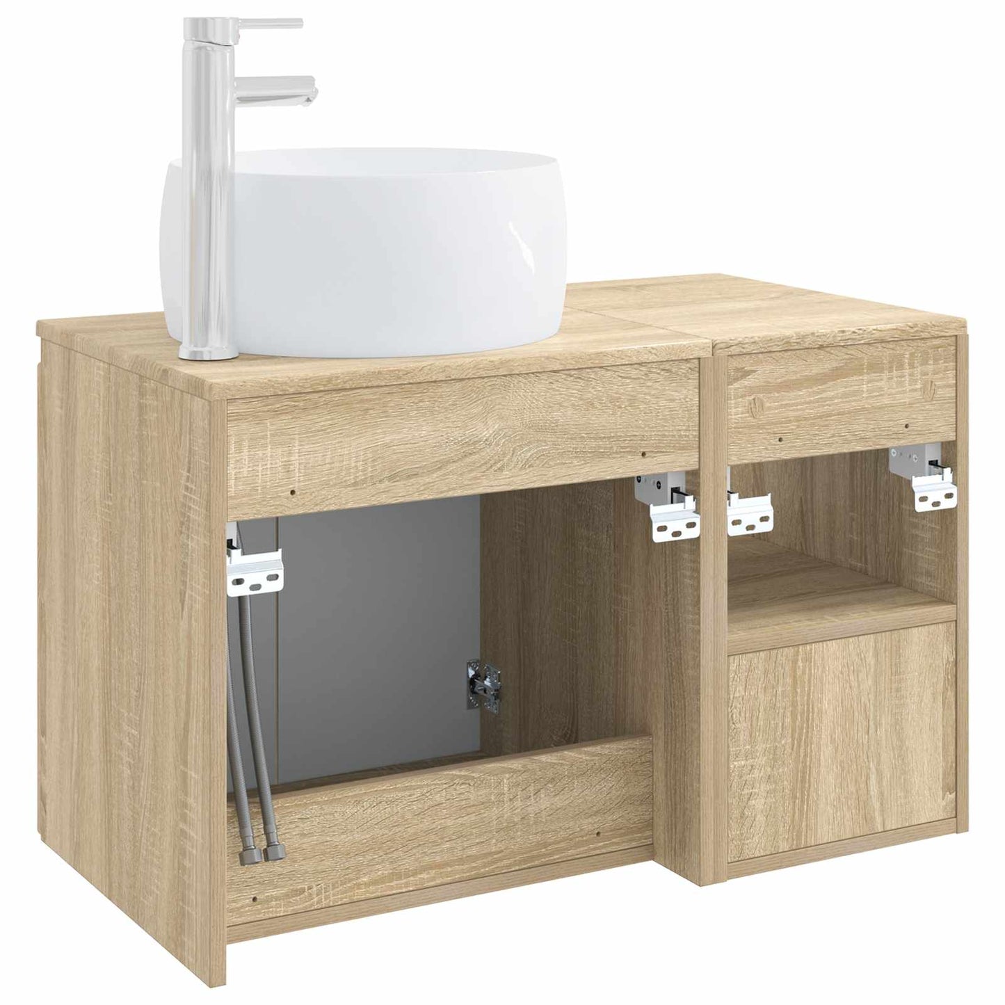 Bathroom Furniture Set 2 pcs Sonoma Oak Engineered Wood