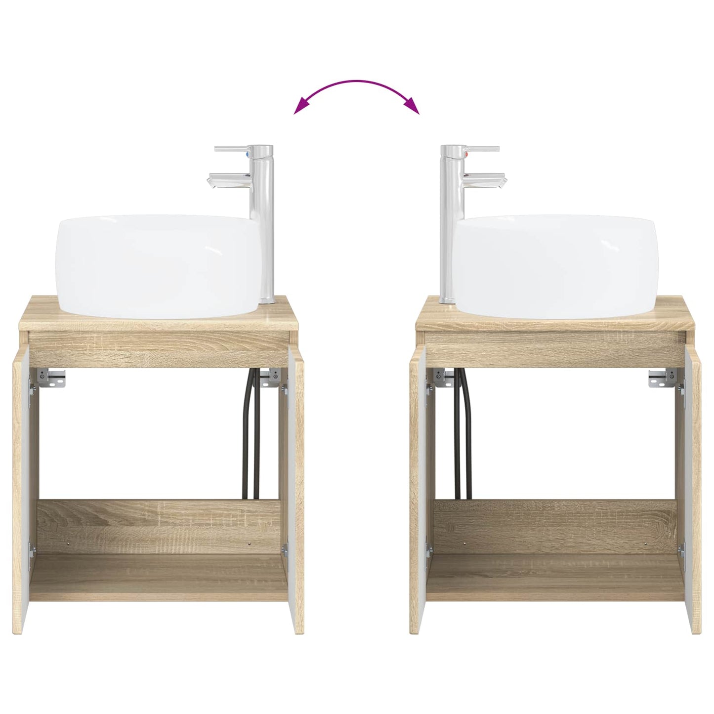 Bathroom Furniture Set 2 pcs Sonoma Oak Engineered Wood