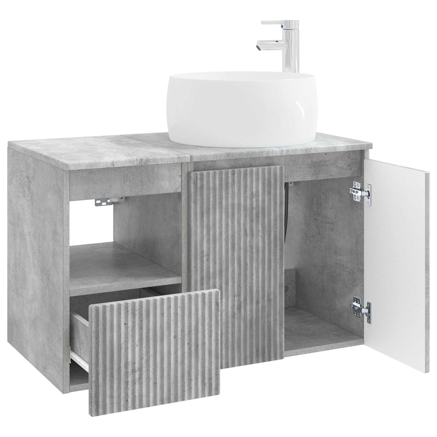 Bathroom Furniture Set 2 pcs Concrete Grey Engineered Wood