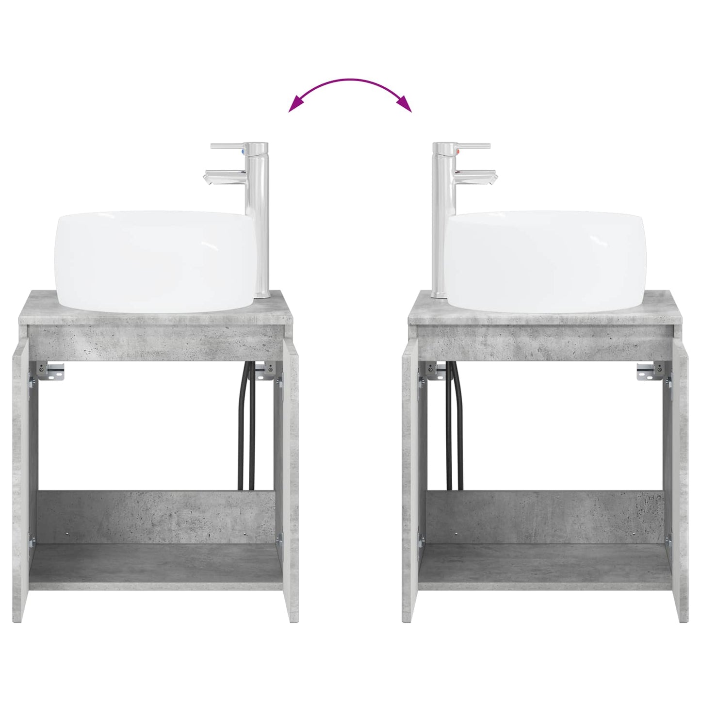 Bathroom Furniture Set 2 pcs Concrete Grey Engineered Wood