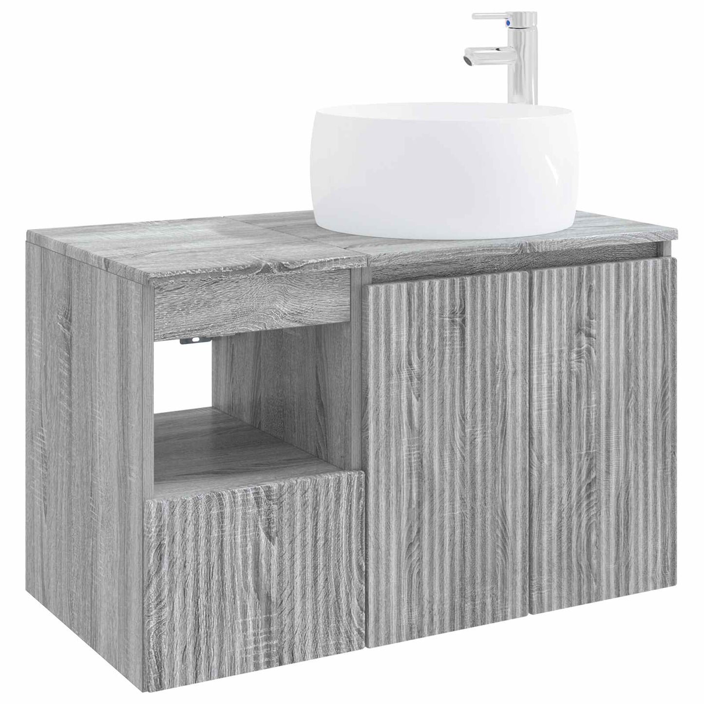 Bathroom Furniture Set 2 pcs Grey Sonoma Engineered Wood