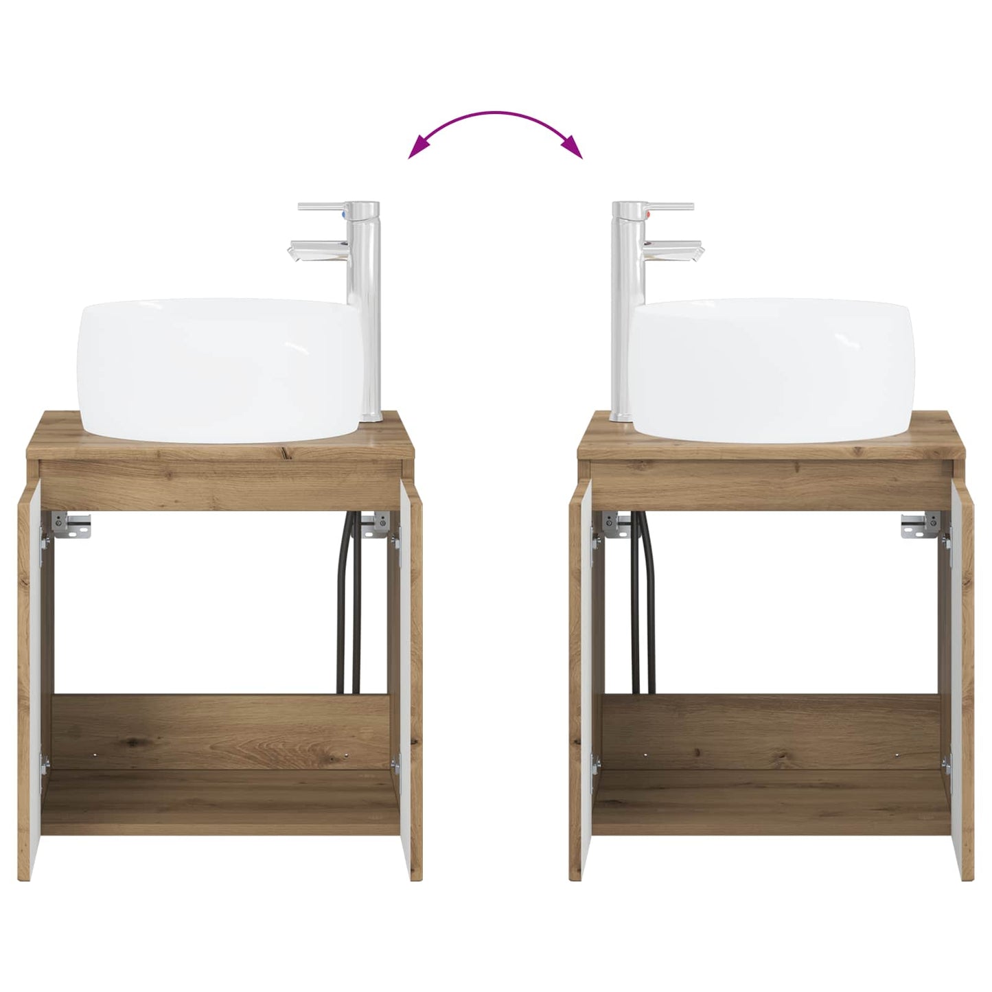 Bathroom Furniture Set 2 pcs Artisan Oak Engineered Wood