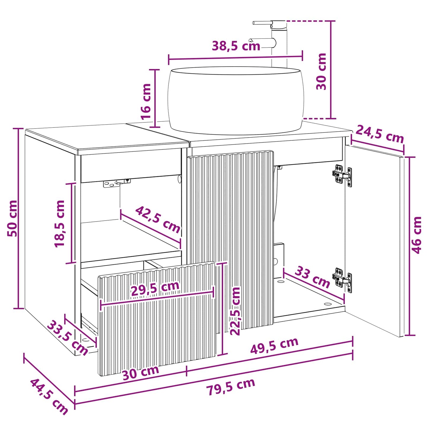 Bathroom Furniture Set 2 pcs Artisan Oak Engineered Wood