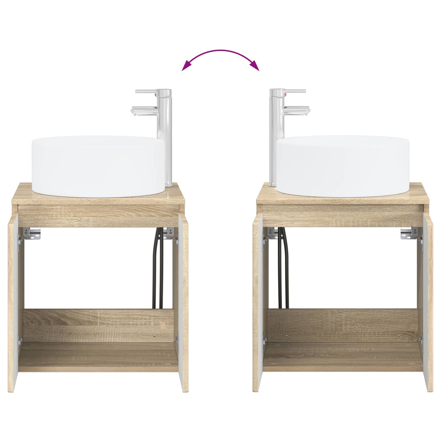 Bathroom Furniture Set 2 pcs Sonoma Oak Engineered Wood