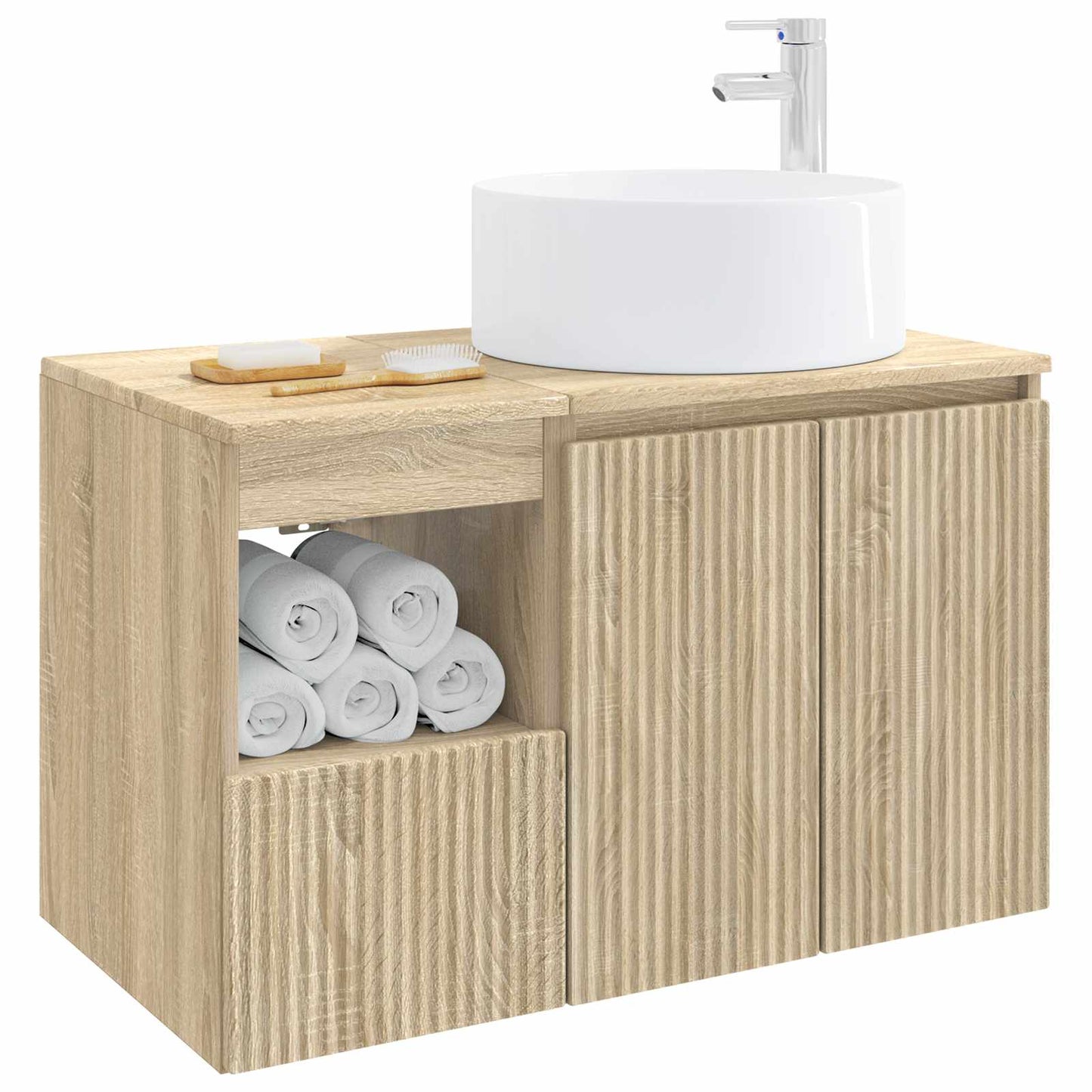 Bathroom Furniture Set 2 pcs Sonoma Oak Engineered Wood
