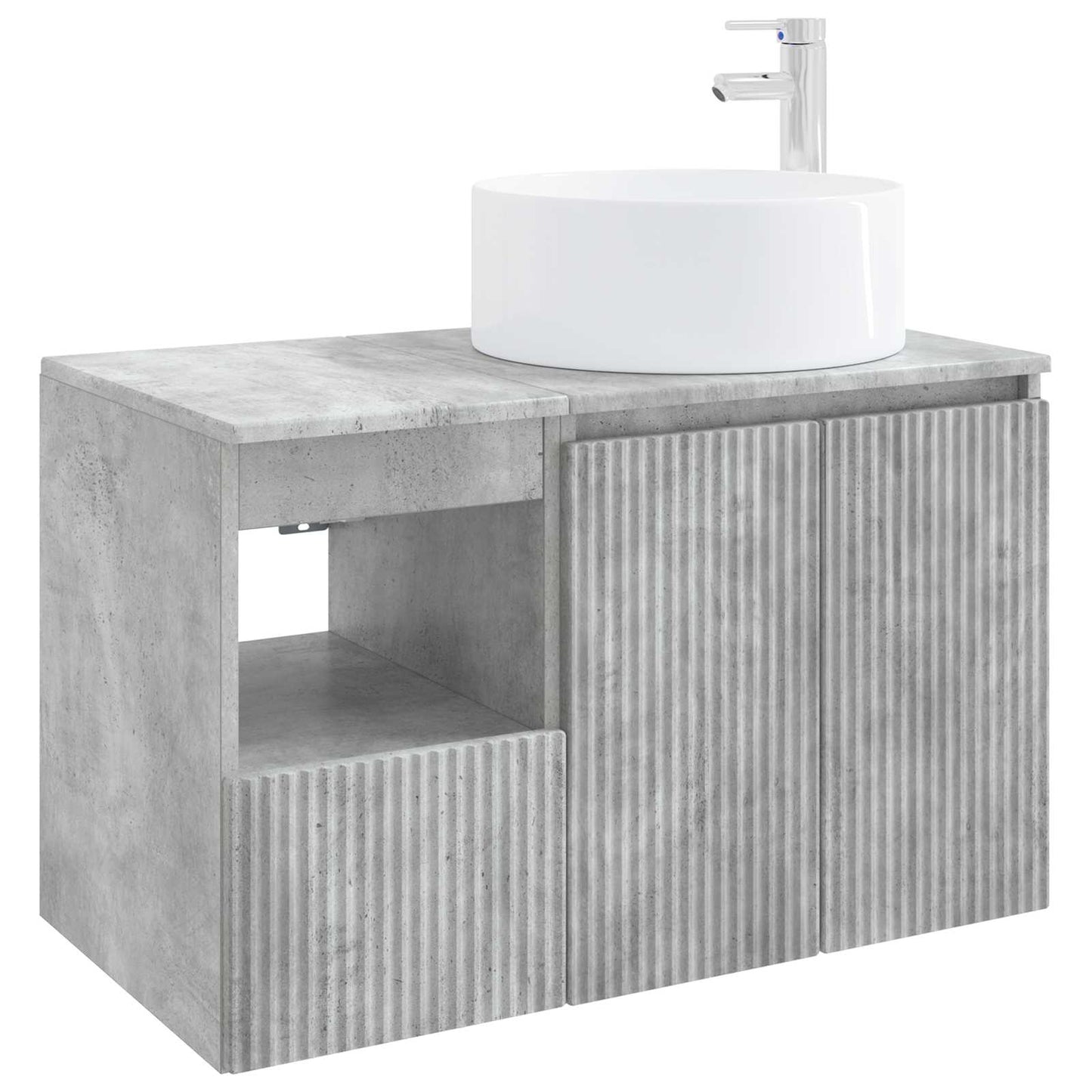 Bathroom Furniture Set 2 pcs Concrete Grey Engineered Wood