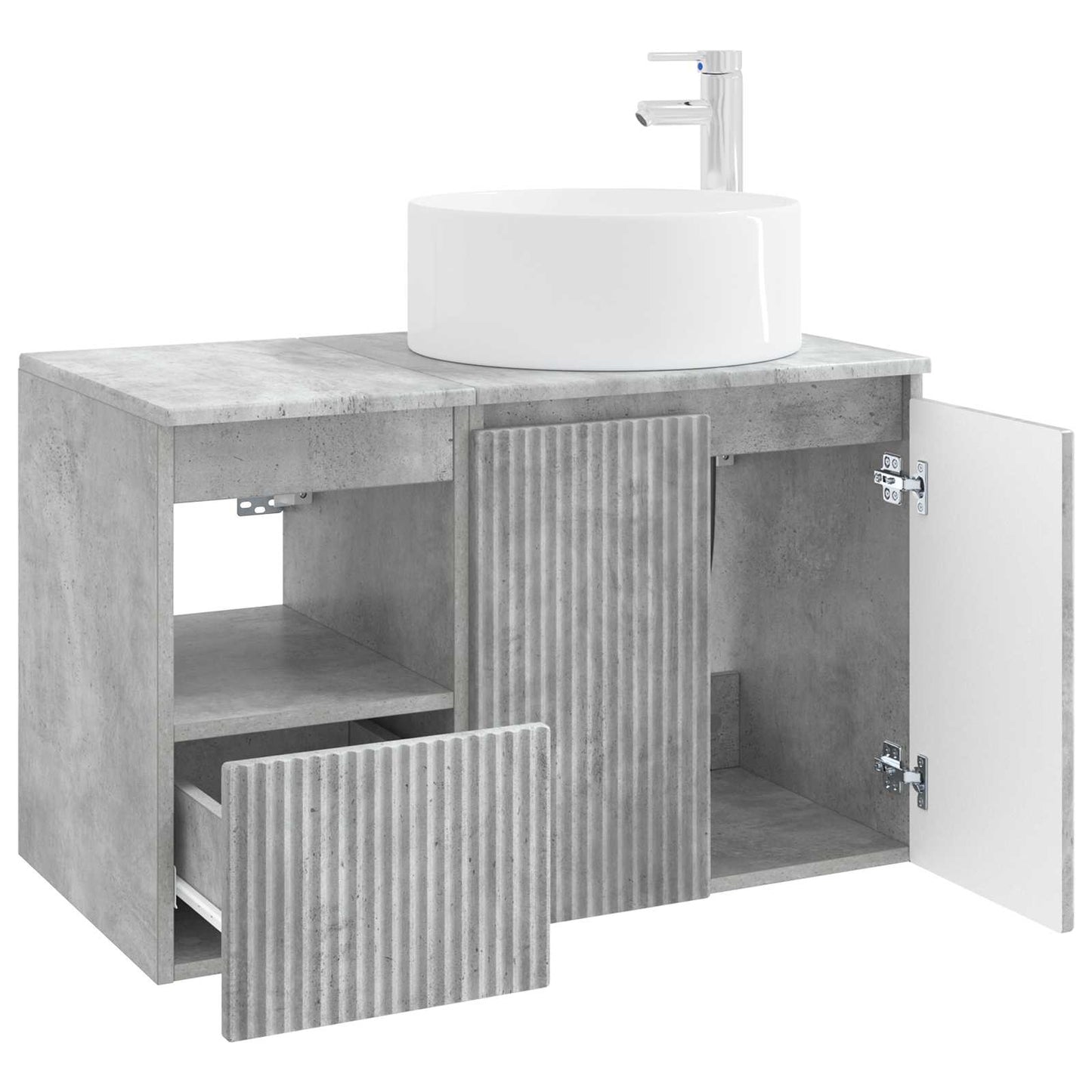 Bathroom Furniture Set 2 pcs Concrete Grey Engineered Wood