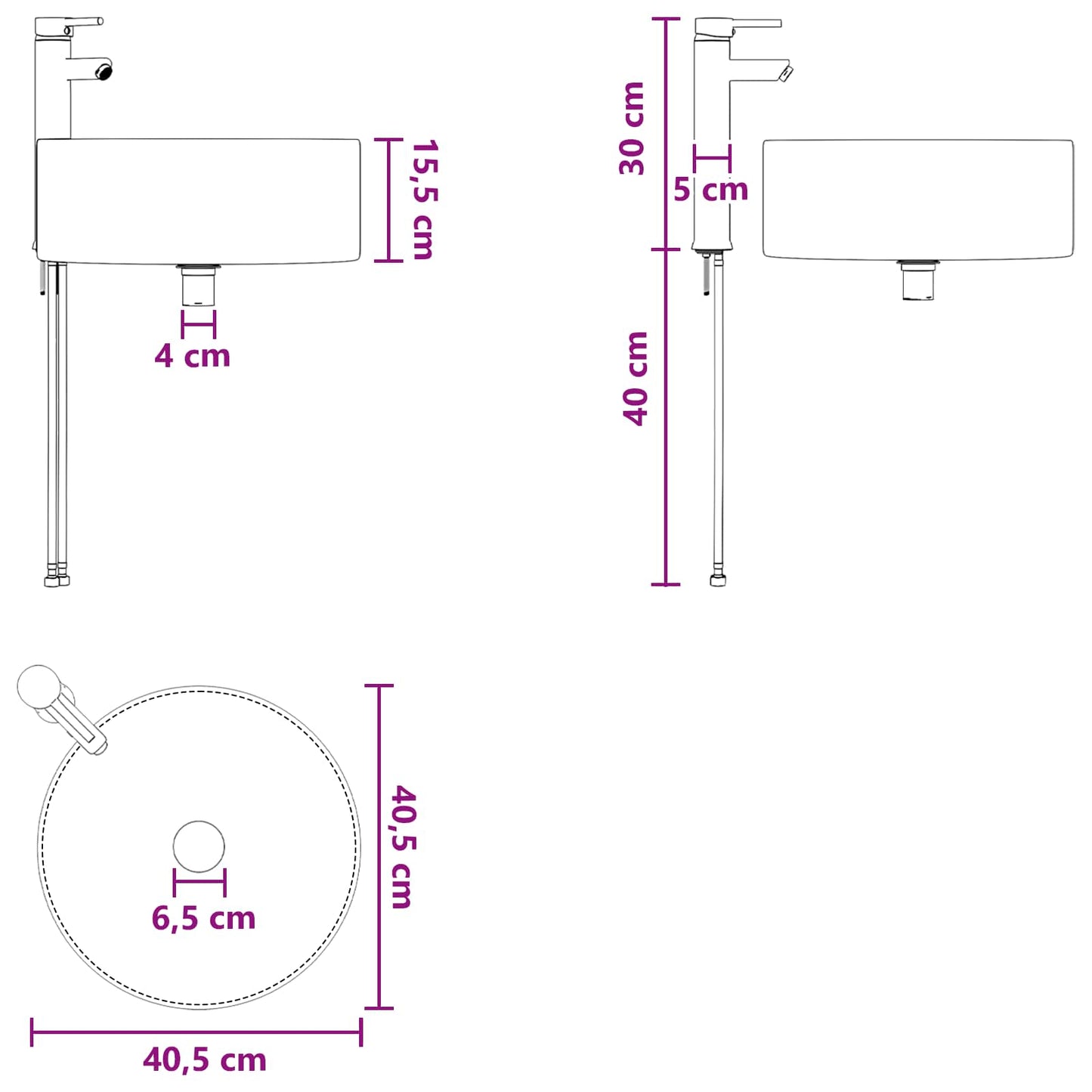 Bathroom Furniture Set 2 pcs High Gloss White Engineered Wood