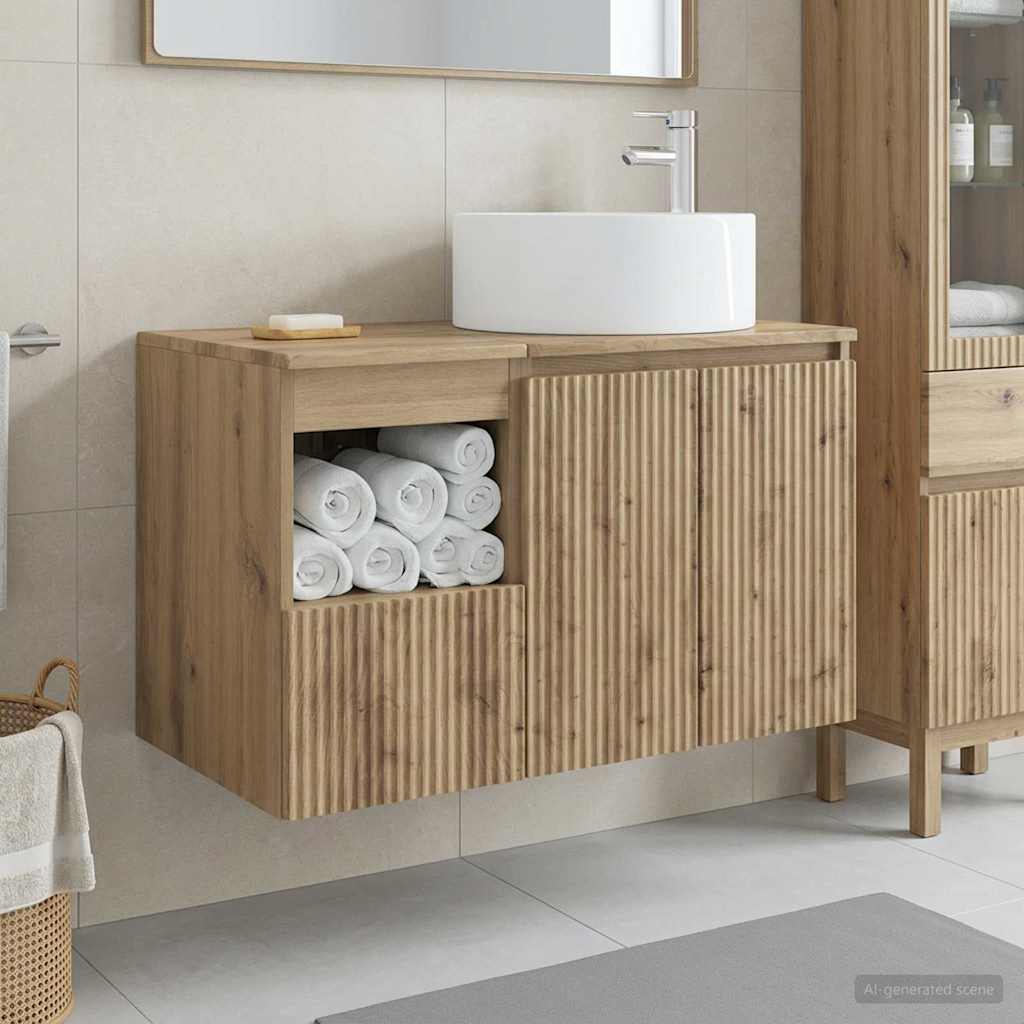 Bathroom Furniture Set 2 pcs Artisan Oak Engineered Wood