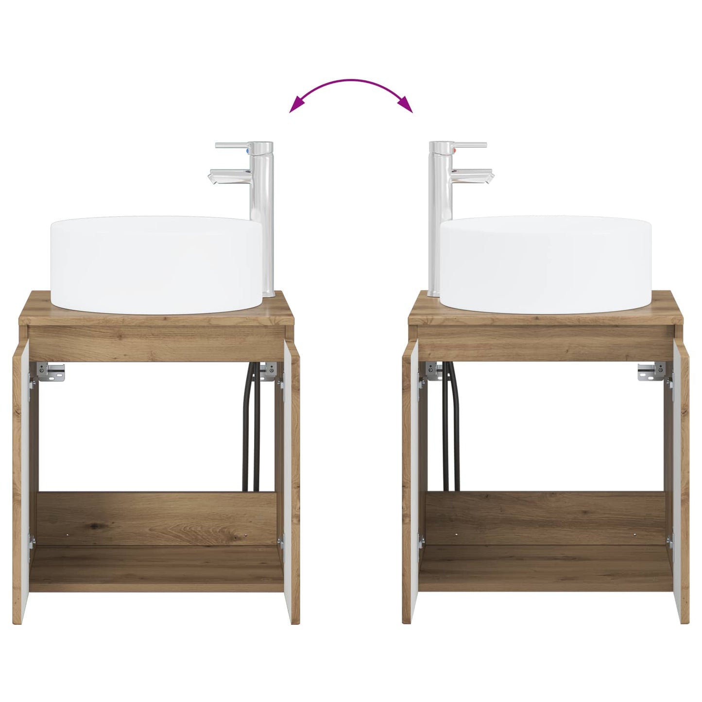 Bathroom Furniture Set 2 pcs Artisan Oak Engineered Wood