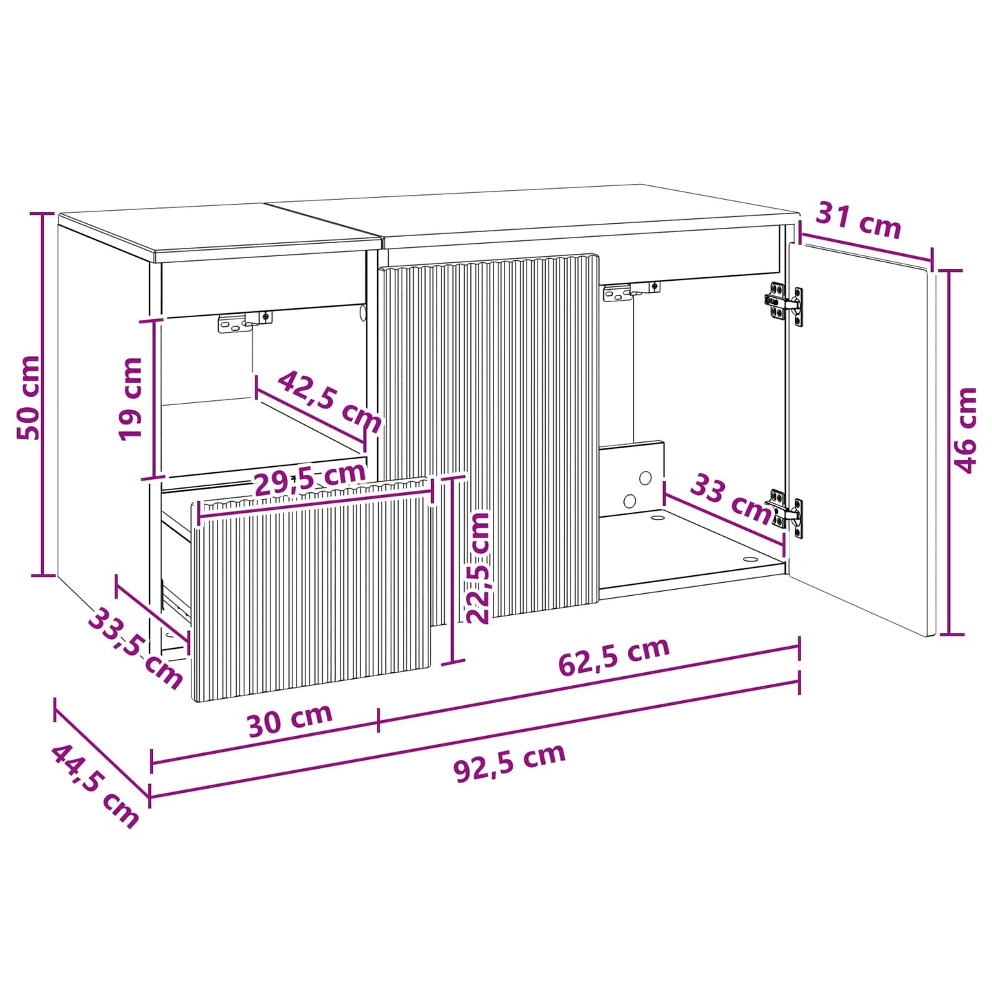 Bathroom Furniture Set 2 pcs White Engineered Wood