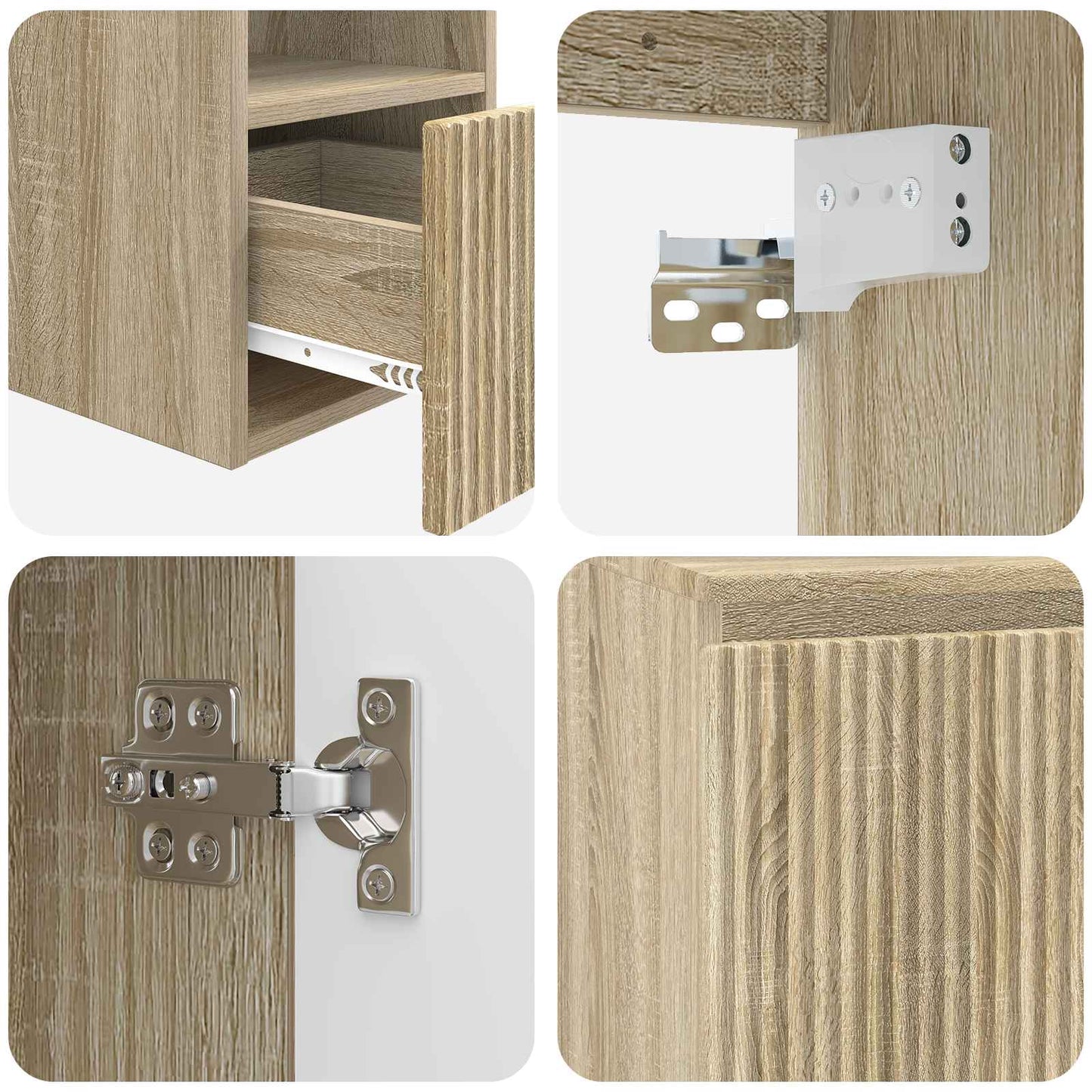 Bathroom Furniture Set 2 pcs Sonoma Oak Engineered Wood