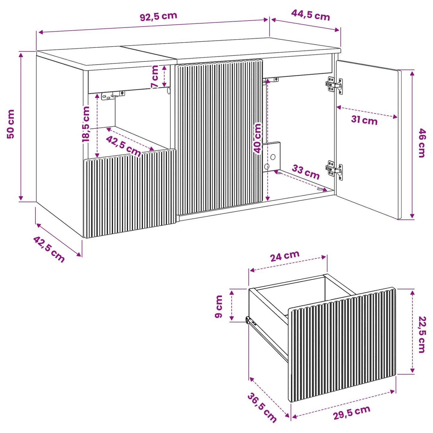 Bathroom Furniture Set 2 pcs Sonoma Oak Engineered Wood