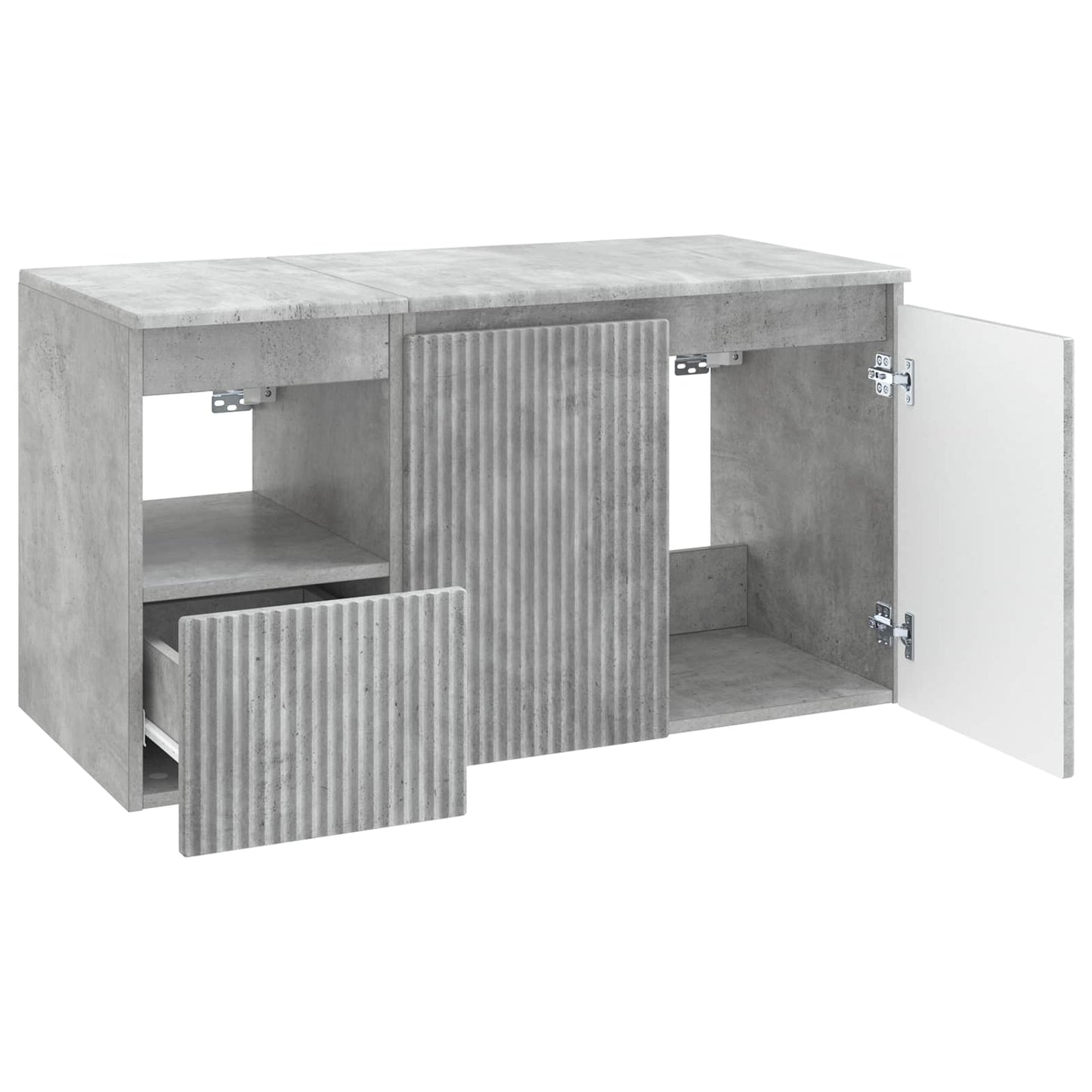 Bathroom Furniture Set 2 pcs Concrete Grey Engineered Wood