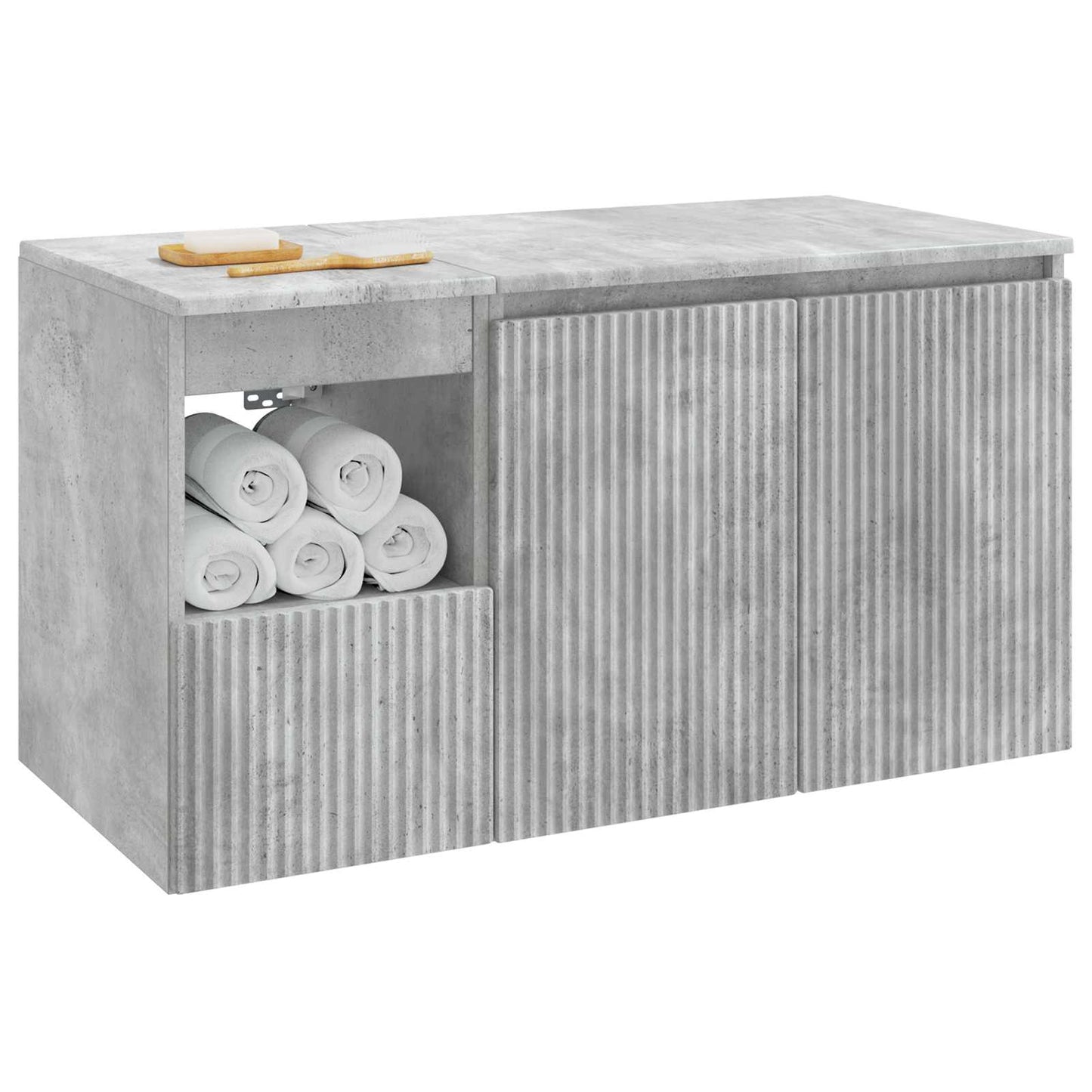 Bathroom Furniture Set 2 pcs Concrete Grey Engineered Wood