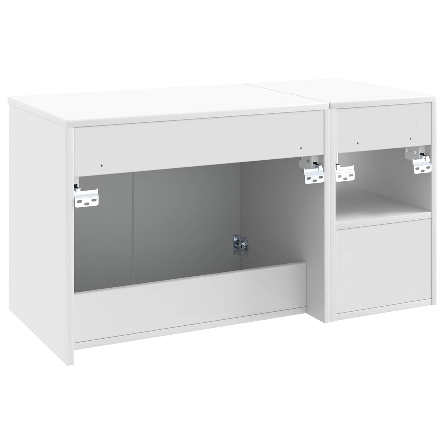 Bathroom Furniture Set 2 pcs High Gloss White Engineered Wood