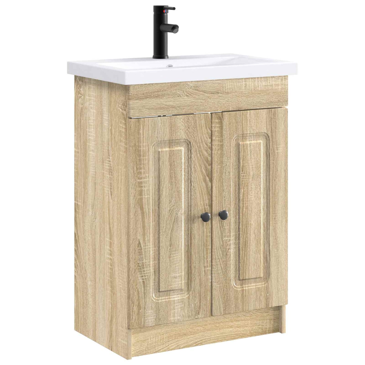 Bathroom Furniture Set Sonoma Oak 56 x 37.5 x 81 cm