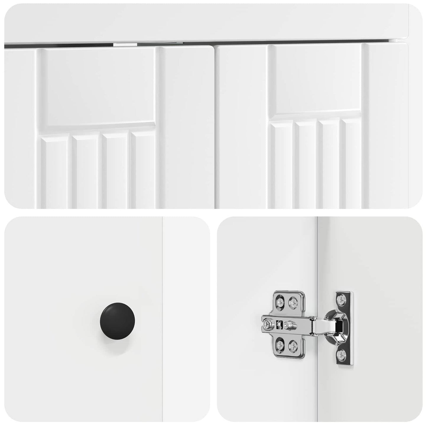 Bathroom Furniture Set White 56 x 37.5 x 81 cm Engineered Wood